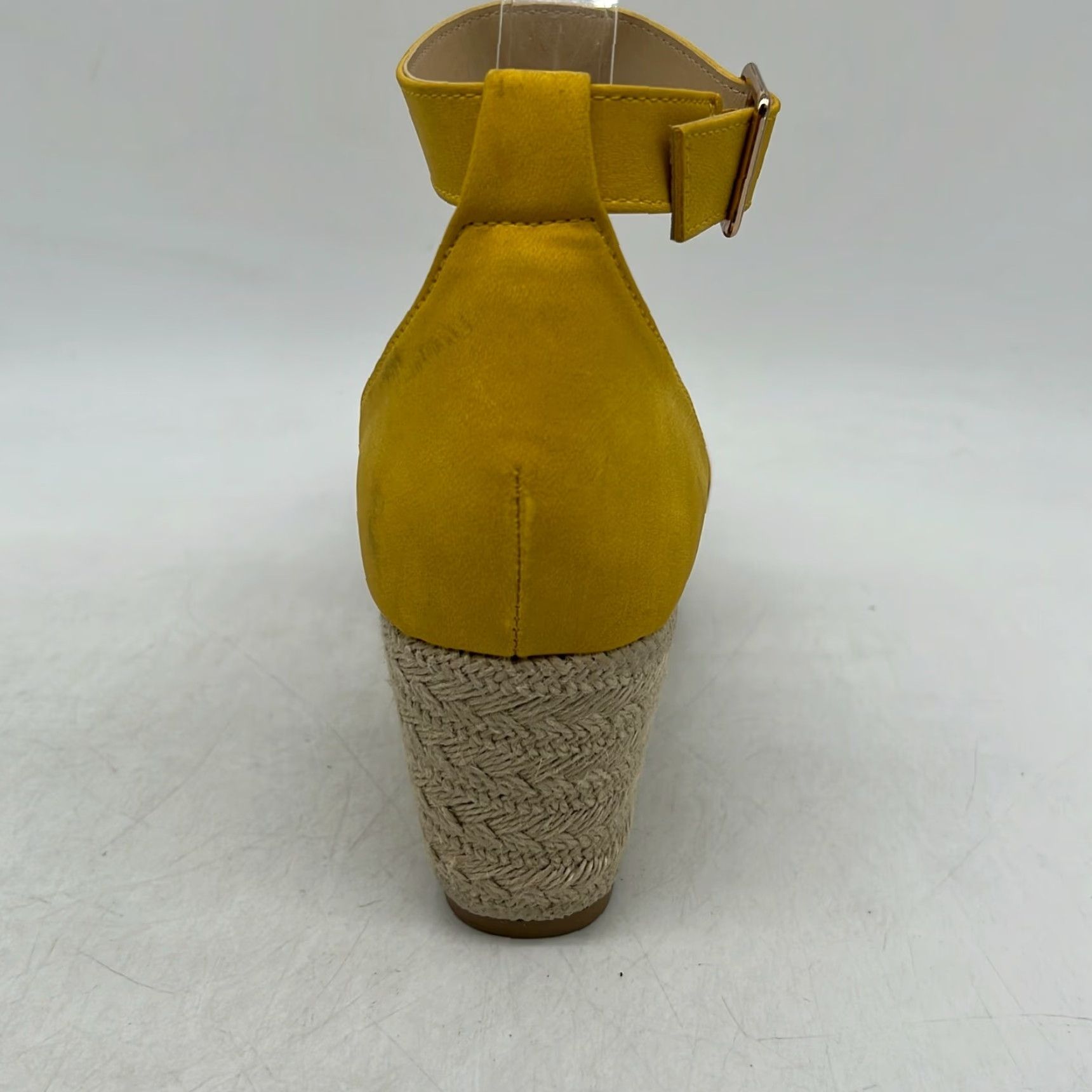 Chinese Laundry CL By Chinese Laundry Yellow Slingback Wedge Heel Sandal Size 9.5 - Espadrille, Buckle, Designer, Women Size US 9.5 / IT 39.5 - 4 Thumbnail