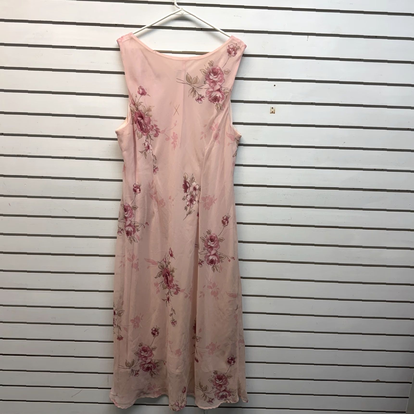 Vintage VINTAGE JL Studio Dress Jacket Set Womens 26W Pink Floral Maxi Chiffon Wedding 2 Piece Outfit/Set Bohemian 90s Flower Formal Size 4XL / US 24-26 - 4 Thumbnail