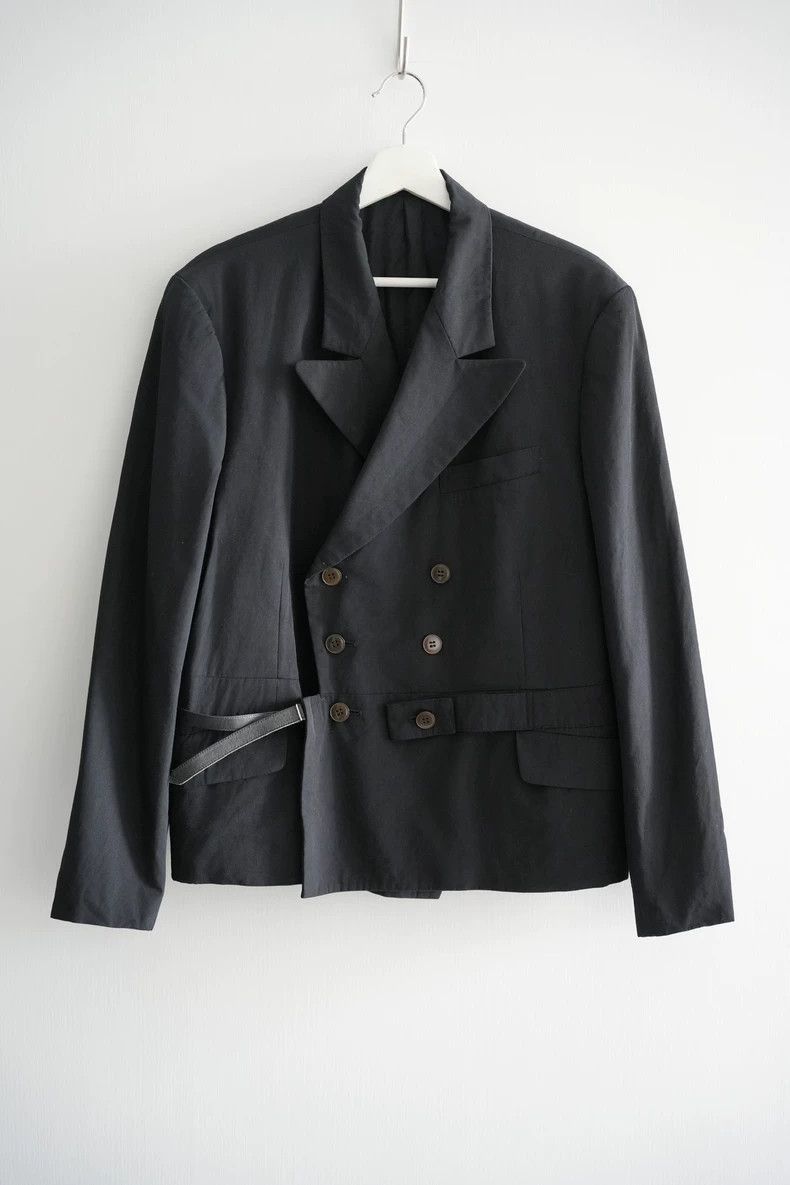 Yohji Yamamoto Yohji Yamamoto Yohji Yamamoto Black Wool Double-Breasted J Size US M / EU 48-50 / 2 - 1 Thumbnail