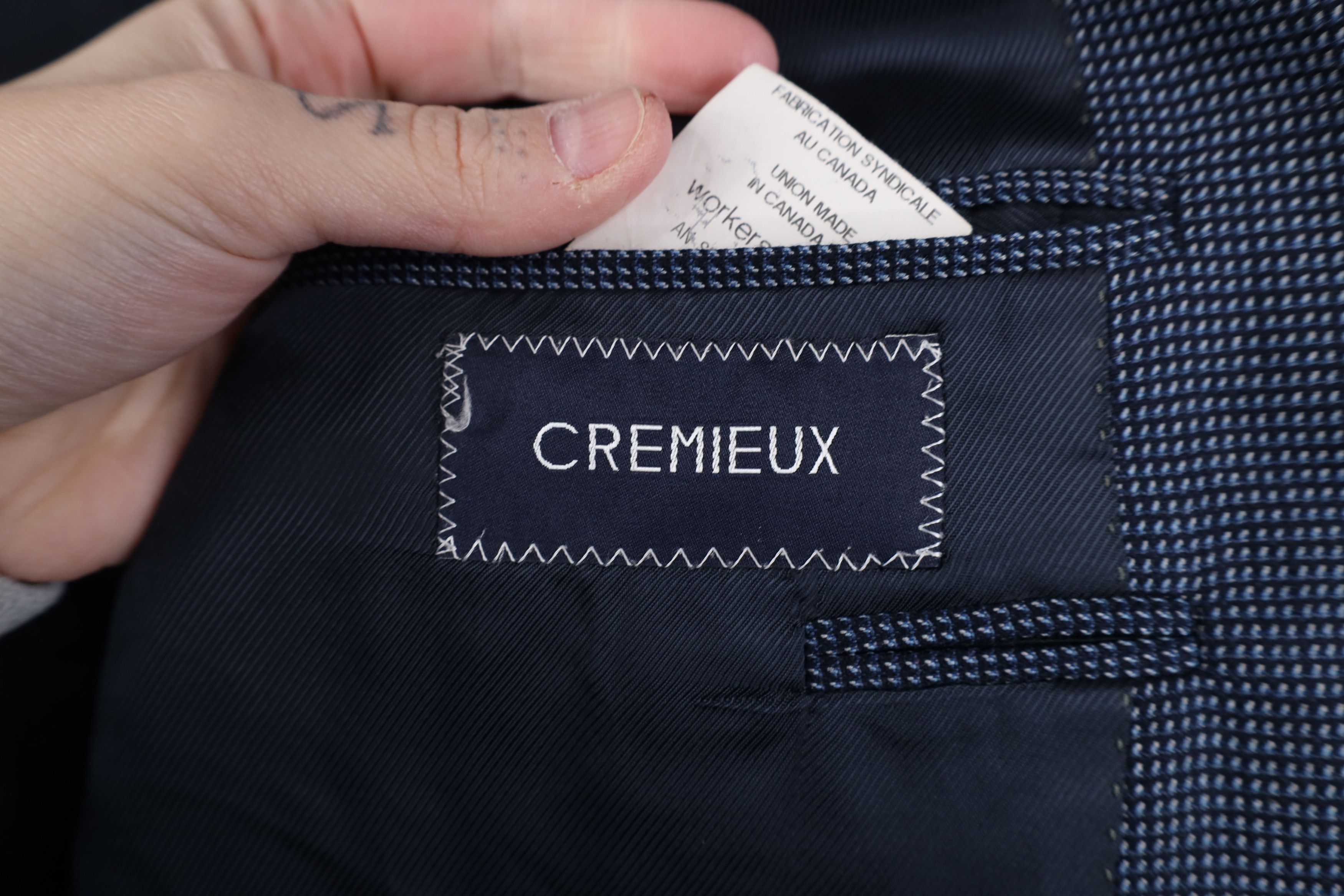 Daniel Cremieux Ing Loro Piana Wool Button Suit Coat Blazer Jacket Blue Size US XL / EU 56 / 4 - 13 Thumbnail