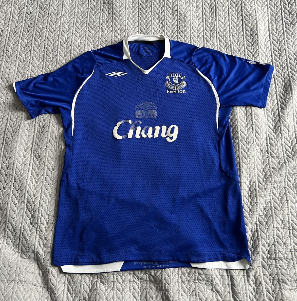 Umbro Everton Home Shirt 2008-09 Premier League Football Chang Size US L / EU 52-54 / 3 - 1 Thumbnail