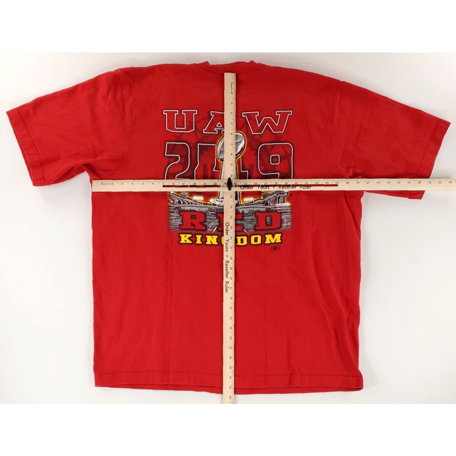 Vintage Camber T Shirt Kansas City Chiefs Super Bowl UAW Made USA Red Mens 3XL Tall Size US XXL / EU 58 / 5 - 7 Thumbnail