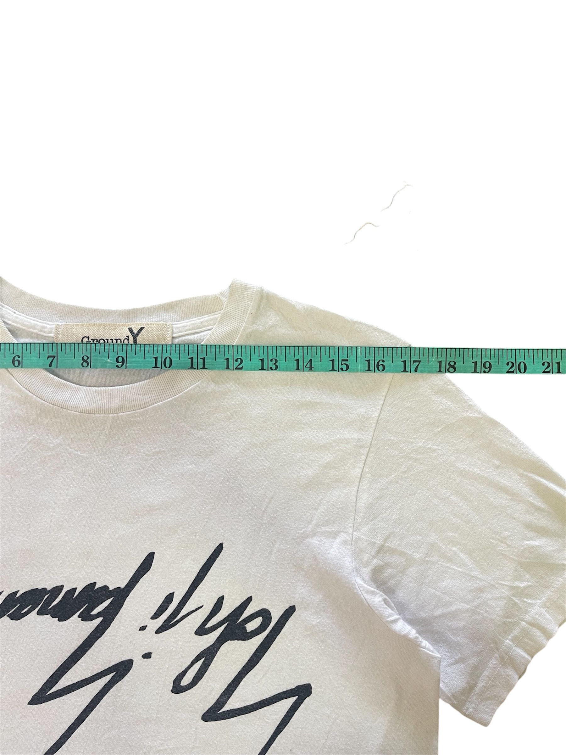 Ground Y Yohji Yamamoto Flip Wording Font White t-shirt size M Size US M / EU 48-50 / 2 - 7 Thumbnail