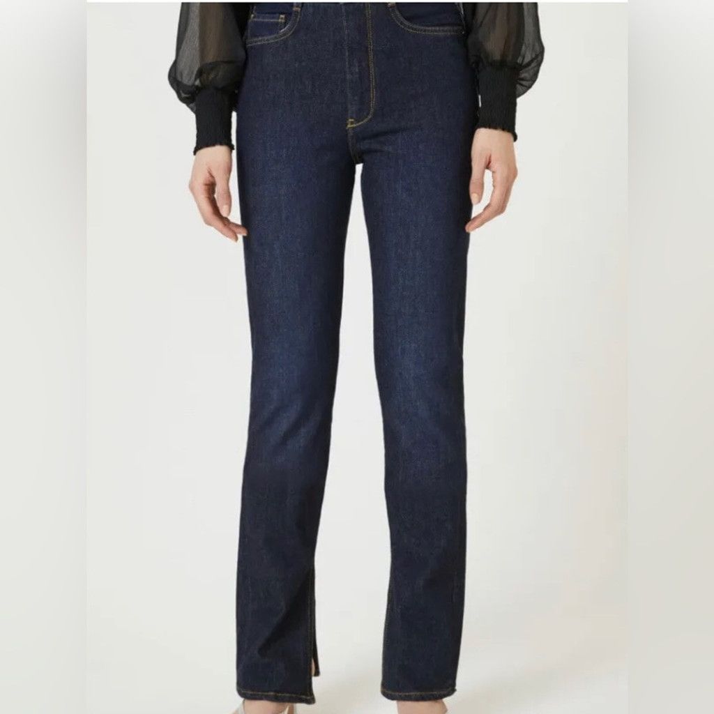 Anthropologie Anthropologie Pilcro The Split Straight Jeans Size 25. B19 Size 25" / US 0 / IT 36 - 2 Thumbnail