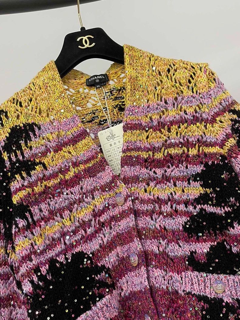 Chanel Chanel 24C Heavy Industry Color Sequin Knitted Cardigan co Size XXS / US 00 / IT 34 - 5 Thumbnail