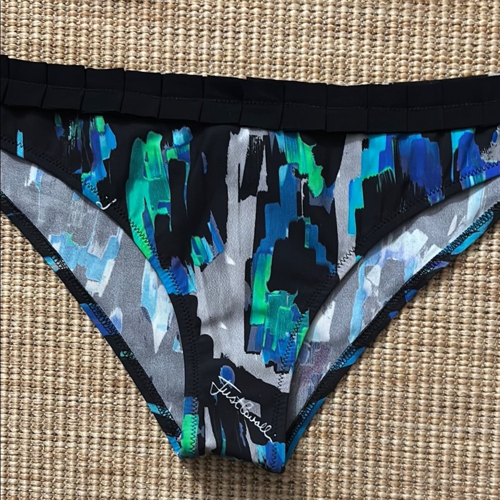 Just Cavalli NWT Just Cavalli Blue and Black Bikini Set with Artistic L Size ONE SIZE - 5 Thumbnail