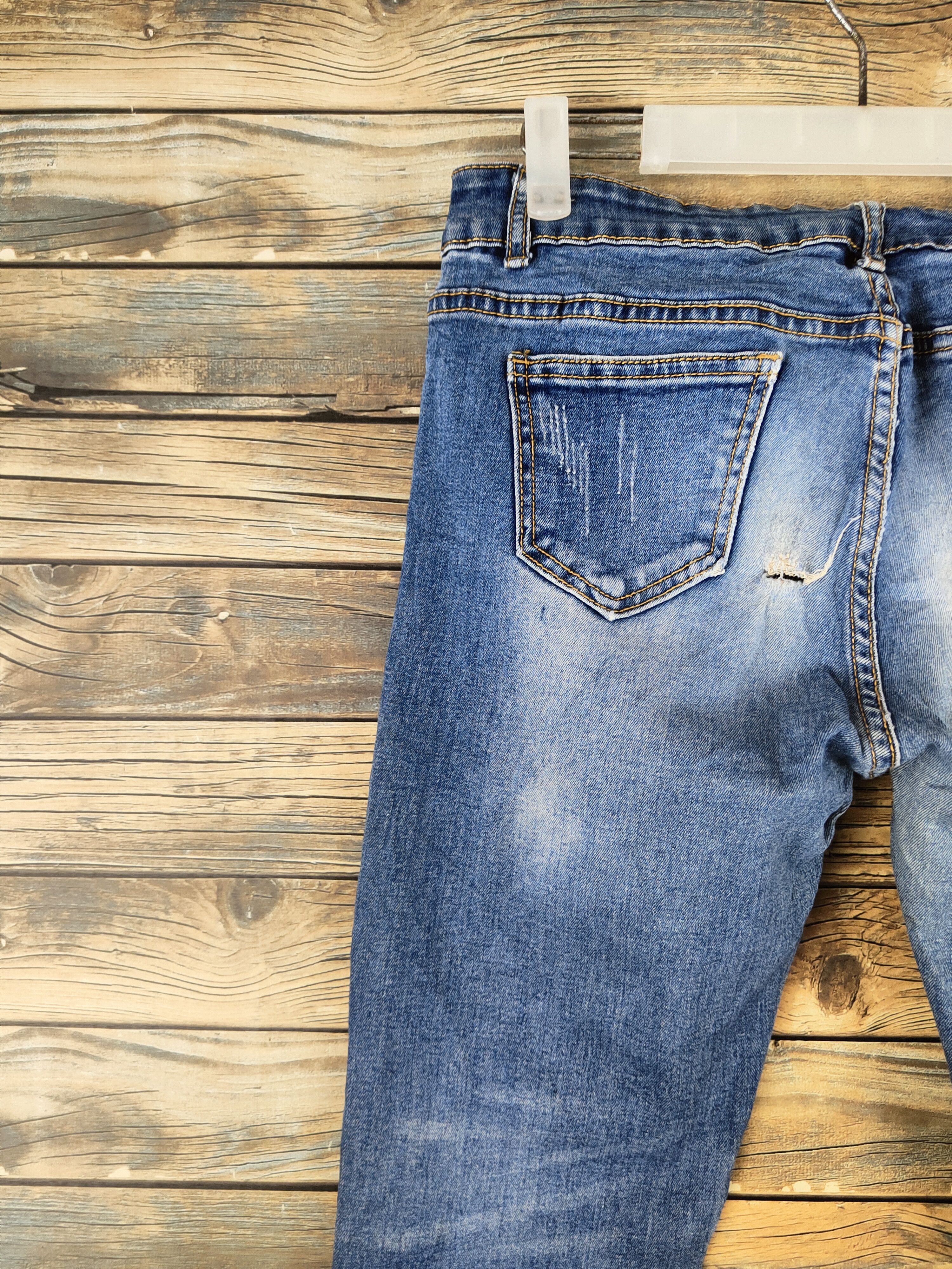 Japanese Brand Japanese Brand Blue Distressed Ripped Skinny Jeans #S2923 Size US 29 - 8 Thumbnail