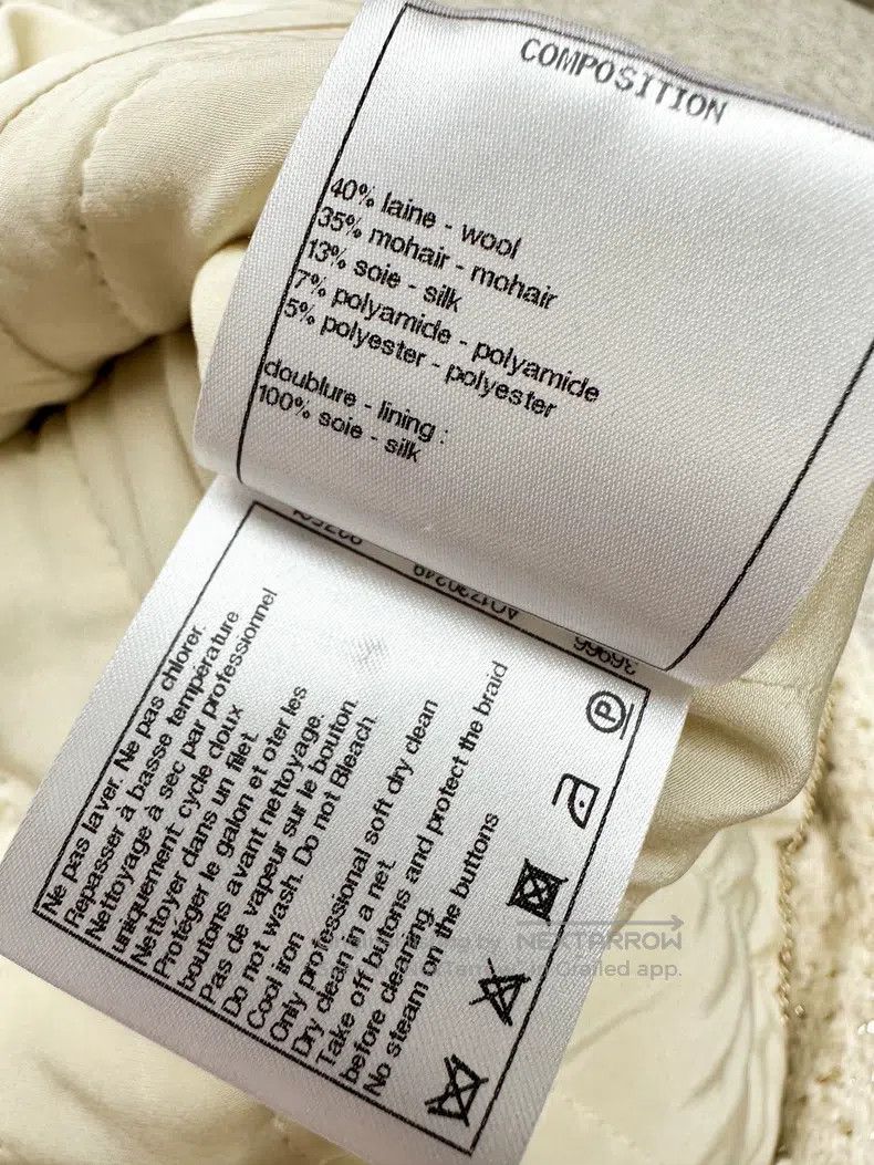Chanel Chanel 19A Egypt Series White Gold Tweed Slim Long-sleeved Size XXS / US 00 / IT 34 - 8 Thumbnail