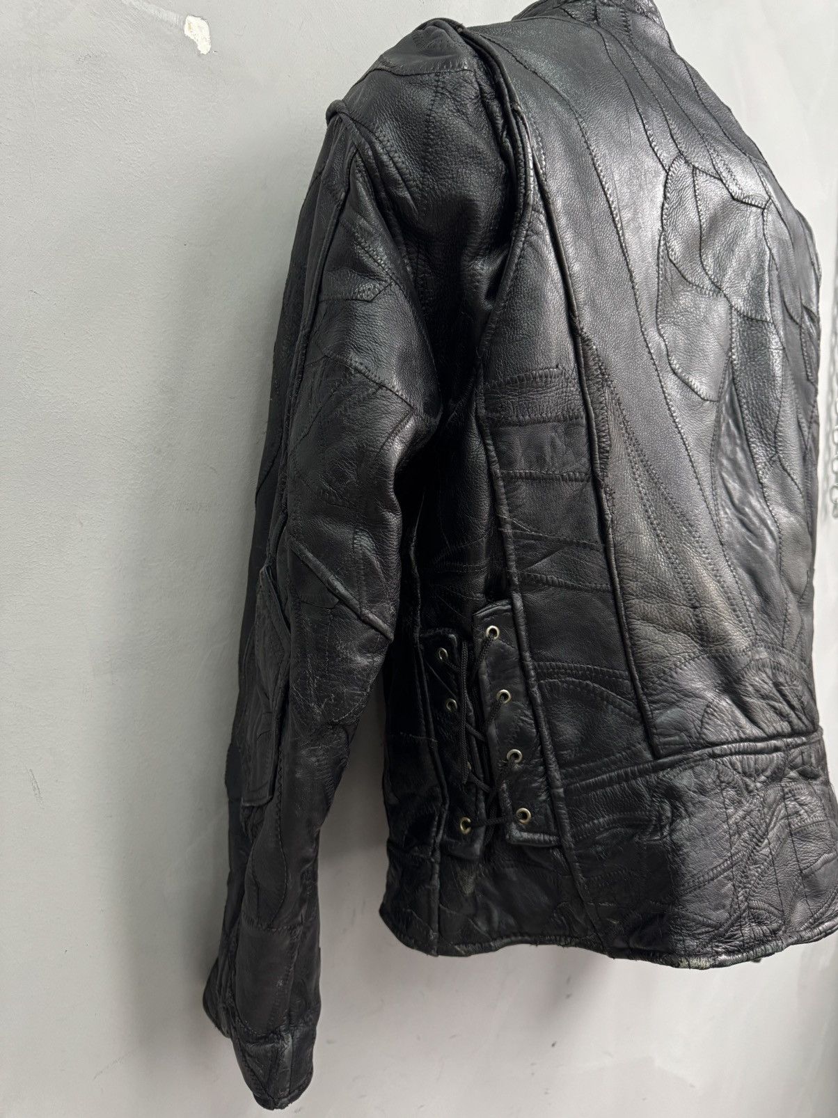 14th Addiction Vintage Leather Jacket Cropped Rick Owens Style Diesel Rare Size US L / EU 52-54 / 3 - 9 Thumbnail