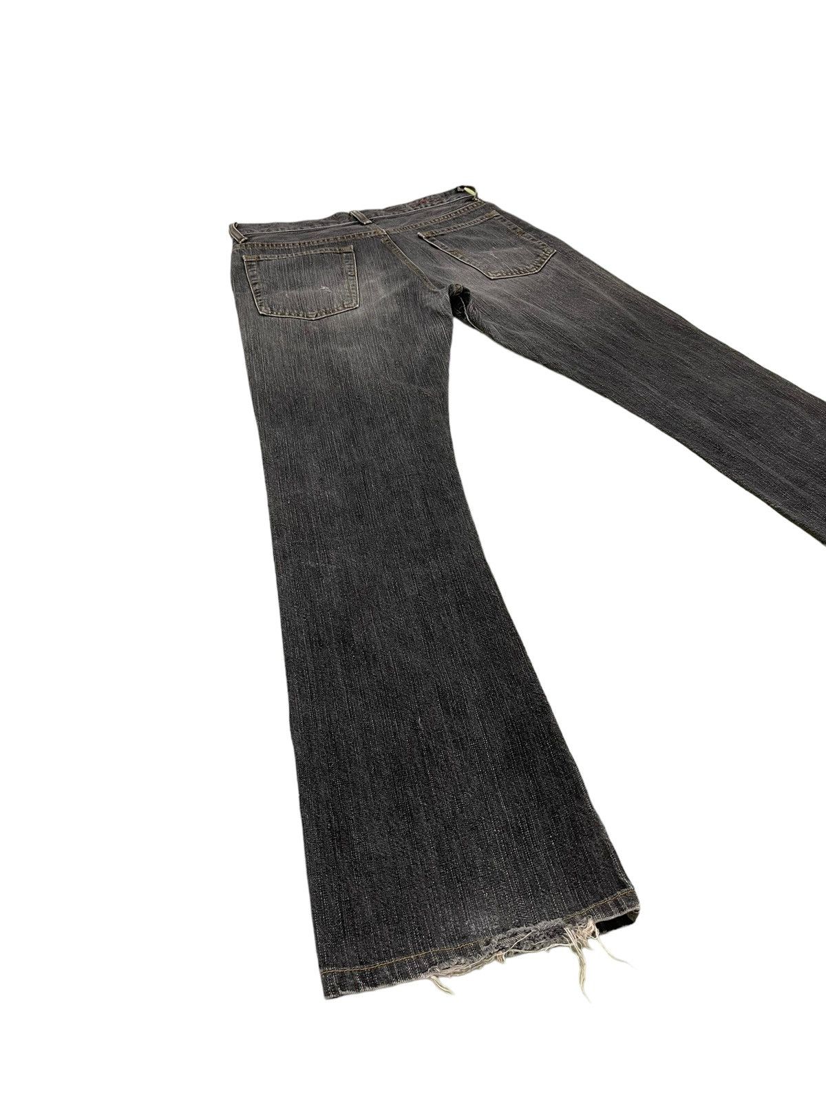 Japanese Brand Flare Jeans Edwin Japan Faded Distress Boot Cut 6🟦2 Size US 31 - 12 Thumbnail