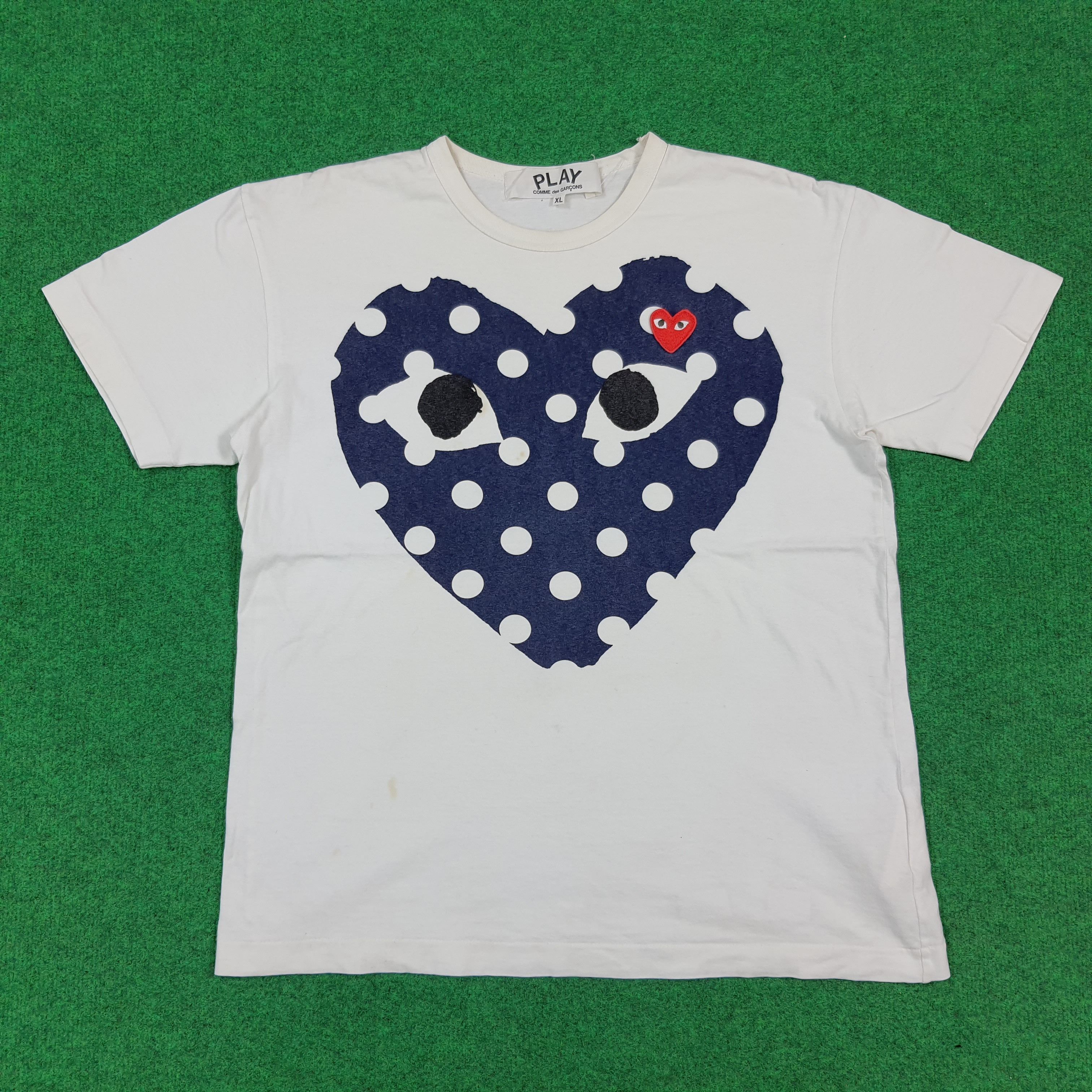 Comme des Garcons PLAY Vintage Comme Des Garcons PLAY Japan Blue Love C301N75 Size US L / EU 52-54 / 3 - 1 Thumbnail