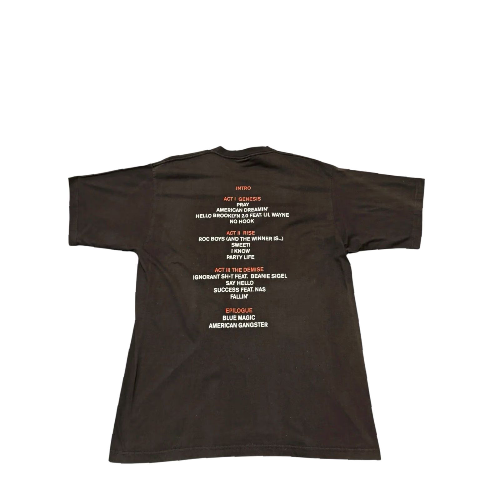 Fruit Of The Loom VINTAGE Jay-Z American Gangster Promo T-Shirt 2XL Album Tracklist Rap Tee 2007 Size US XXL / EU 58 / 5 - 5 Thumbnail