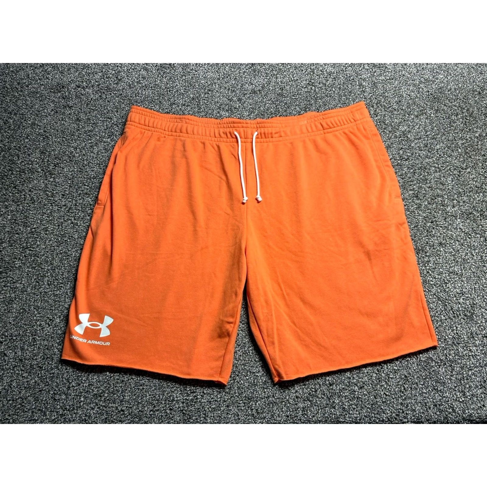 Under Armour Under Armour Shorts Mens 4XL Orange Soft Fleece 10” Inseam Casual Gym Size US 39 - 2 Thumbnail