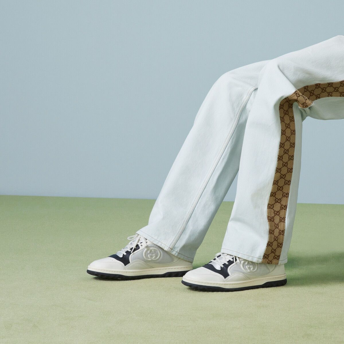 Gucci o1s1wg110125 MAC80 Low-Top Sneakers in White/Black Size US 6.5 / EU 39-40 - 3 Thumbnail