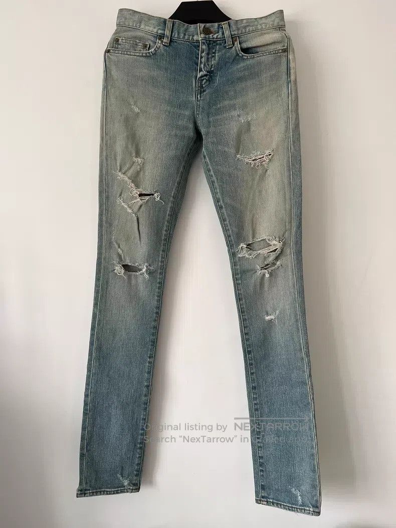 Saint Laurent Paris Saint Laurent Paris Destroyed jeans Size 24" / US 00 / IT 34 - 1 Thumbnail
