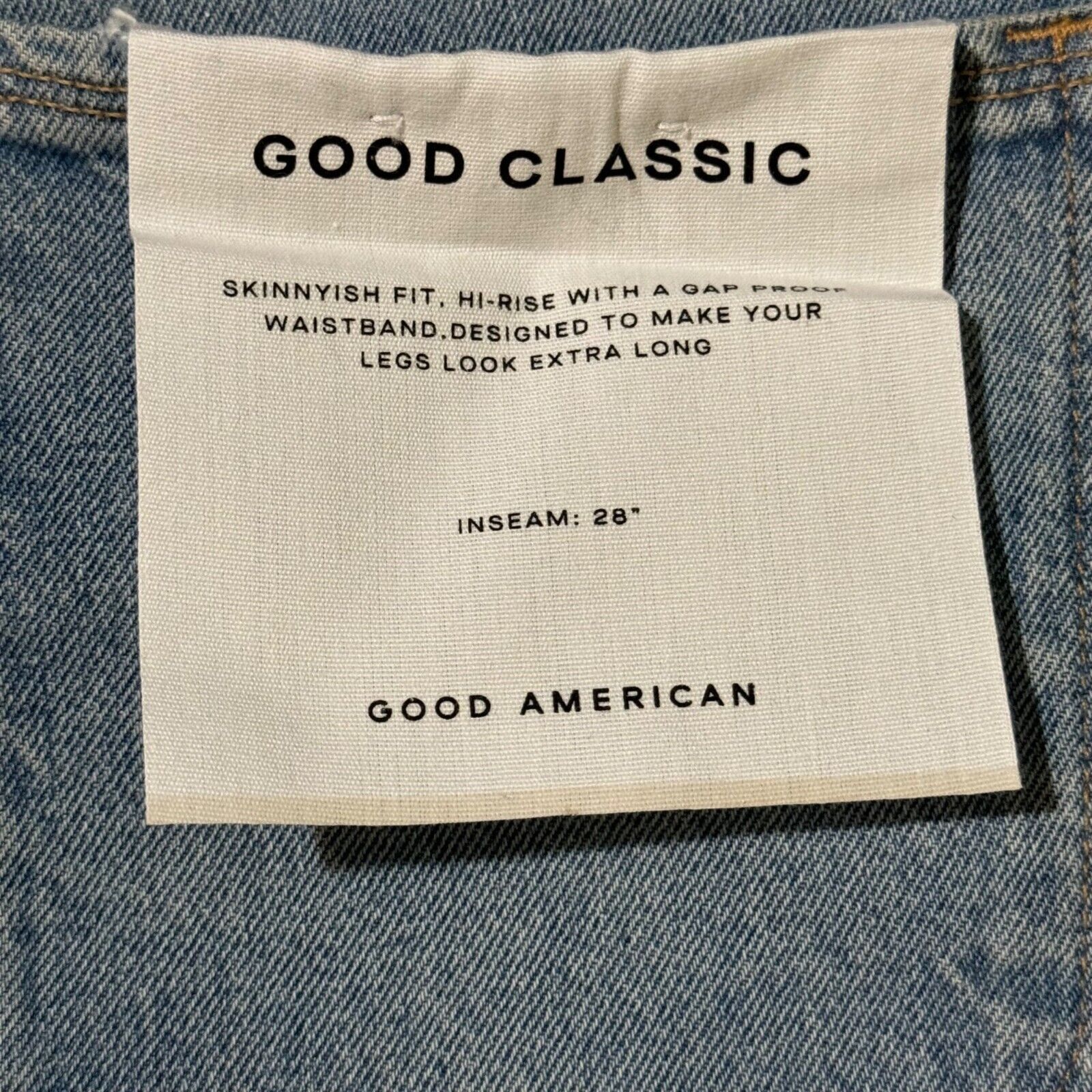 Good American Good American Womens 15 NWT Good Classic Jeans Skinnyish Size 39" - 7 Thumbnail