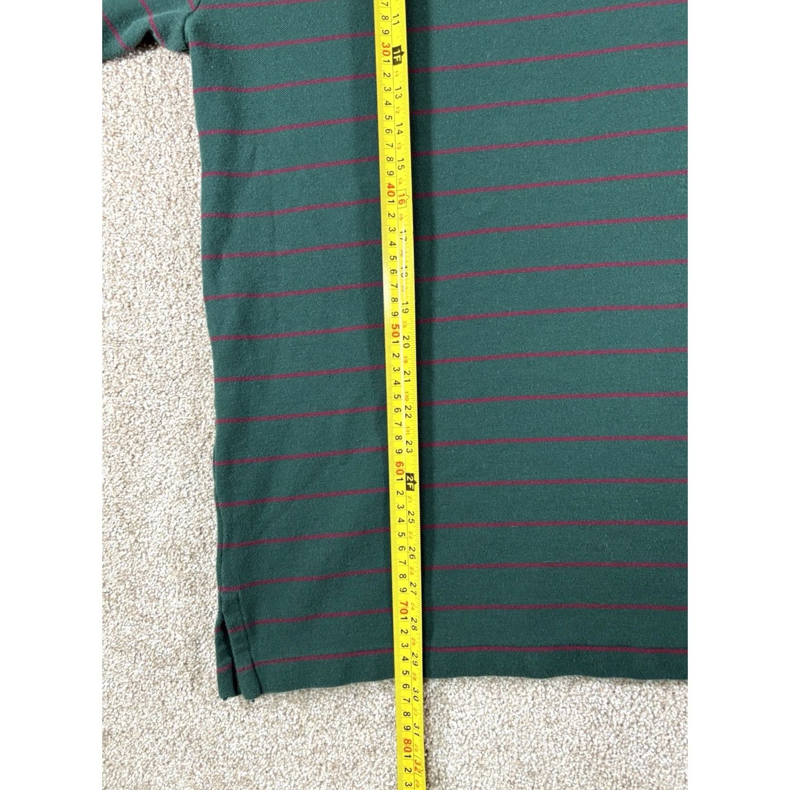 Ralph Lauren VINTAGE Ralph Lauren Polo Golf Shirt Mens XL Green Striped Collared Polo Size US XL / EU 56 / 4 - 6 Thumbnail