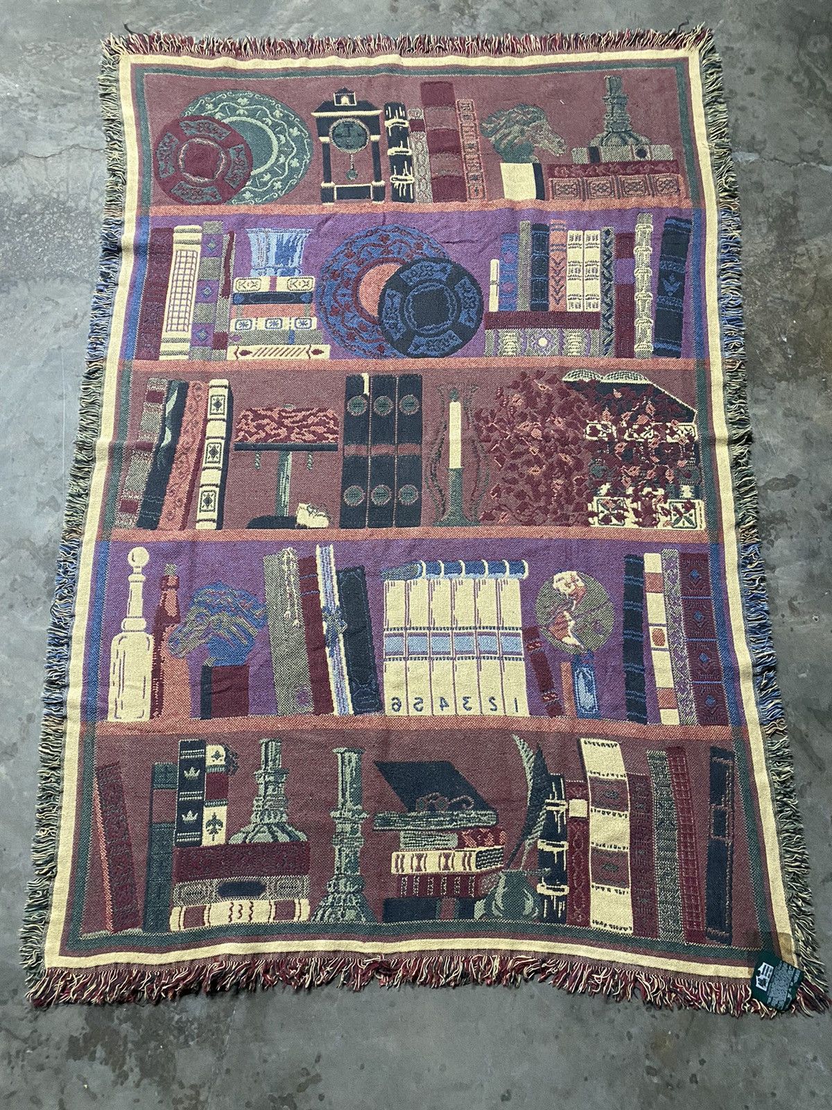 Other Goodwin Weavers Library Bookshelf Throw Blanket Vintage Size ONE SIZE - 4 Thumbnail
