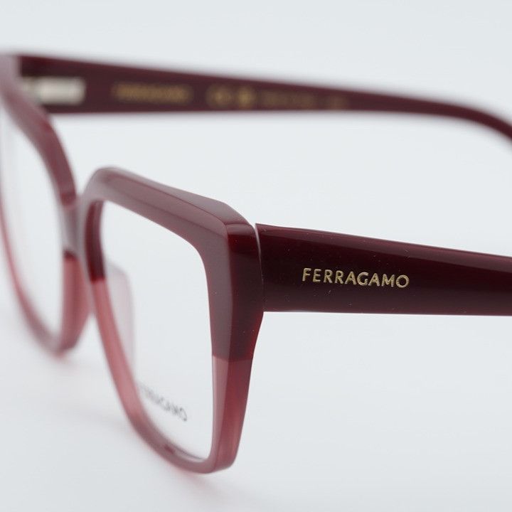 Salvatore Ferragamo Salvatore Ferragamo SF2971 601 Eyeglasses Red 53mm Cat Eye Size ONE SIZE - 3 Thumbnail