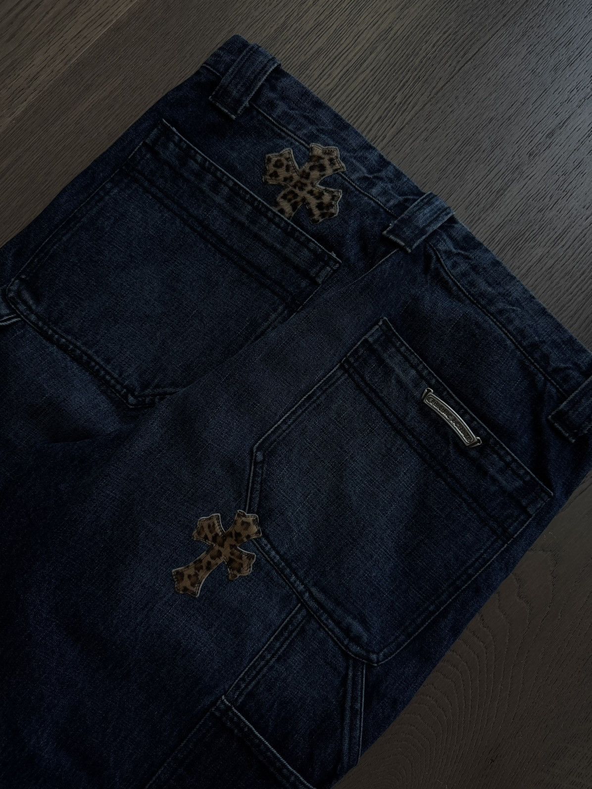 Chrome Hearts Chrome Hearts Turbo Diesel Cheetah Cross Patch Blue Jeans Size US 32 / EU 48 - 11 Thumbnail