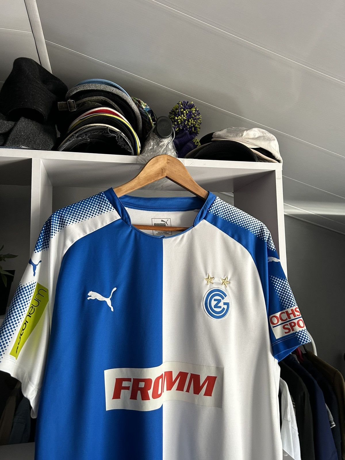 Puma Grasshoppers 2017/18 Home Puma soccer jersey knit Size US XXL / EU 58 / 5 - 2 Thumbnail