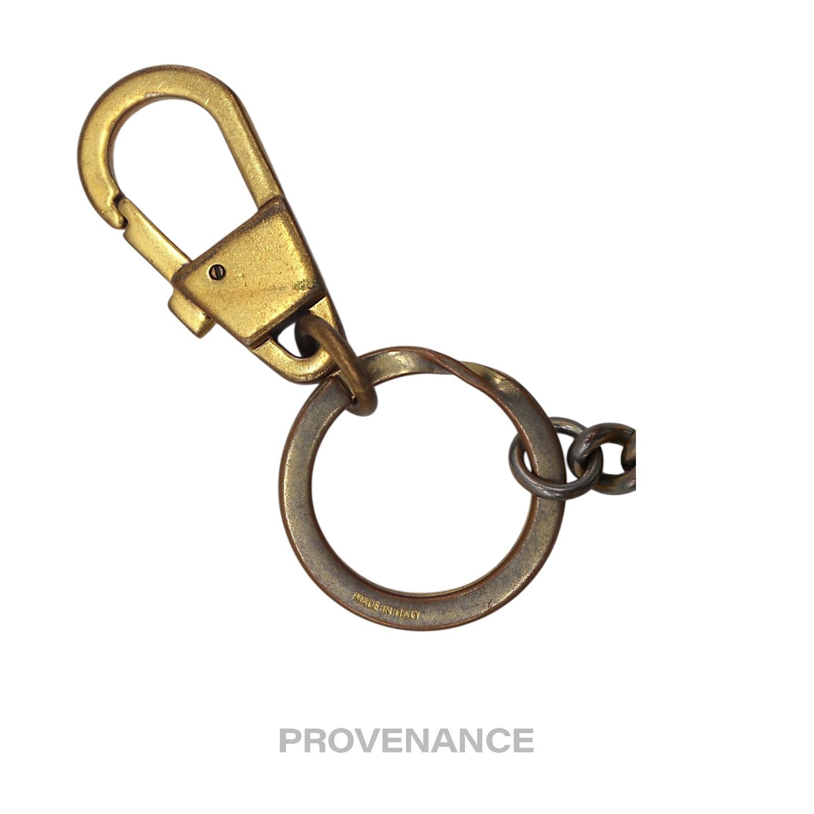 Gucci 🔴 Gucci Embroidered Worldwide logo Keychain - White Leather Size ONE SIZE - 6 Thumbnail