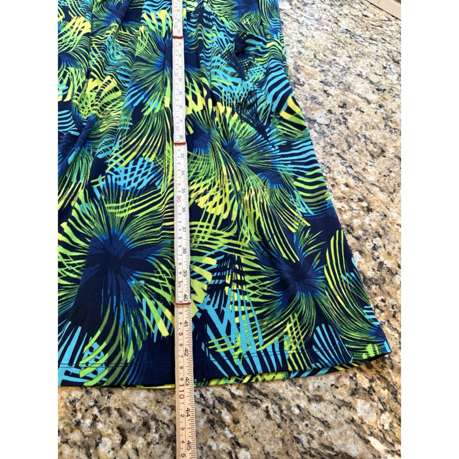 Vintage Catherines Dress Shift Midi Sleeveless A-line Blue Aqua Green Plus 3X 22/24W Womens Size XXL / US 16-18 / IT 52-54 - 6 Thumbnail