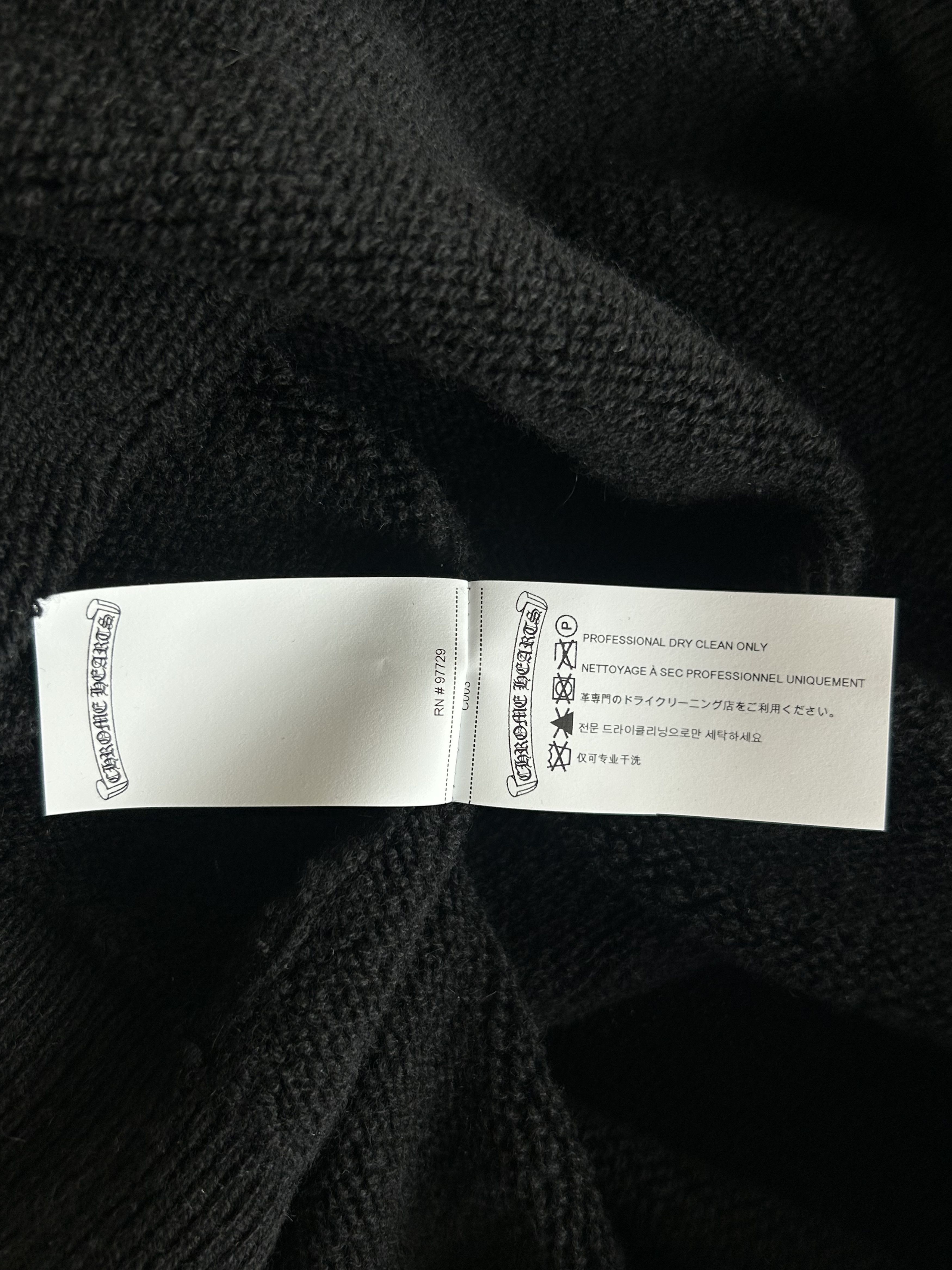 Chrome Hearts Black & White Floral Cashmere Sweater $4,500.00 Size US XL / EU 56 / 4 - 5 Thumbnail