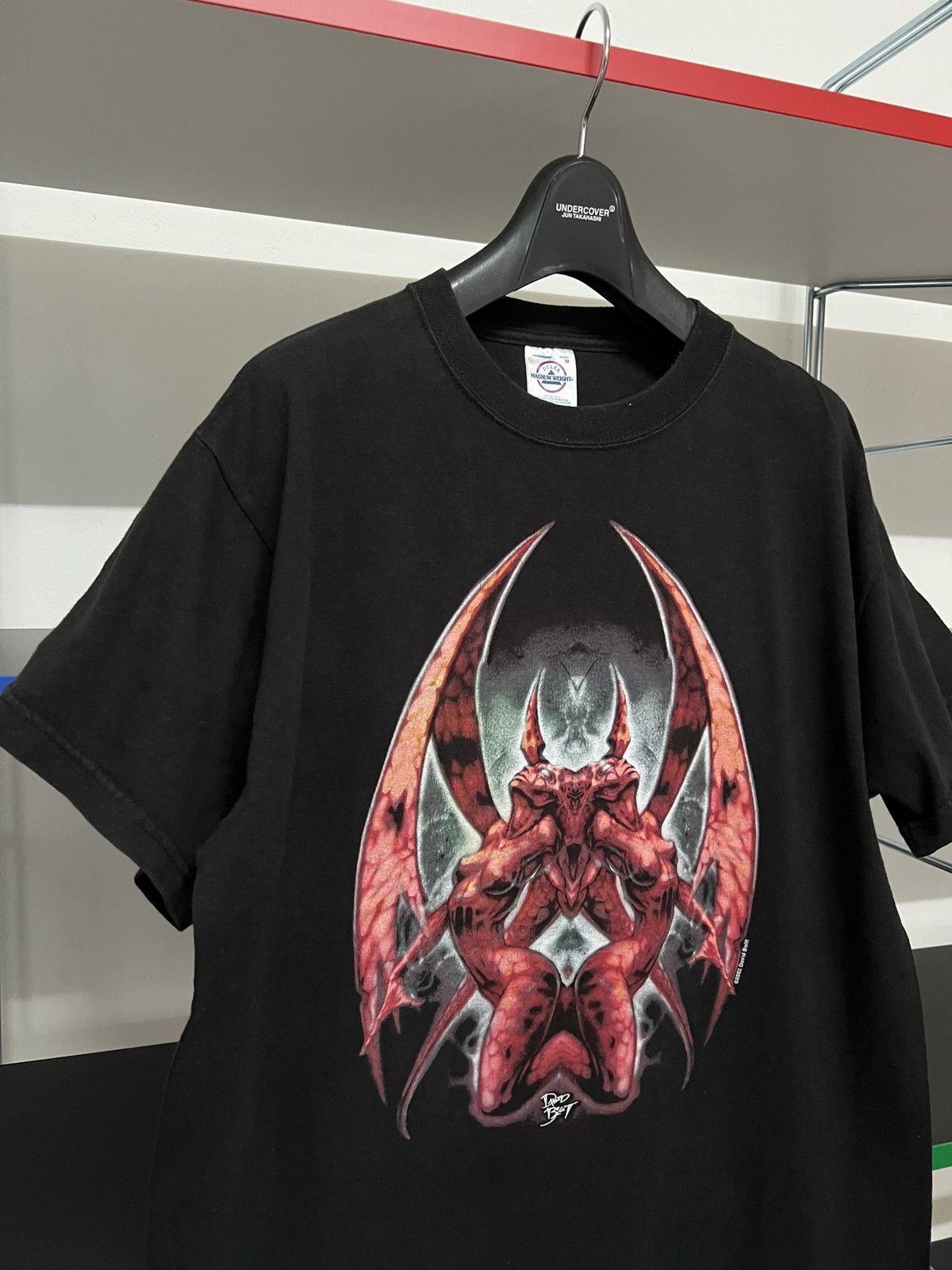 Vintage Y2K Vintage David Bollt Symmetry Red Goth Devil T-shirt M Size US M / EU 48-50 / 2 - 2 Thumbnail