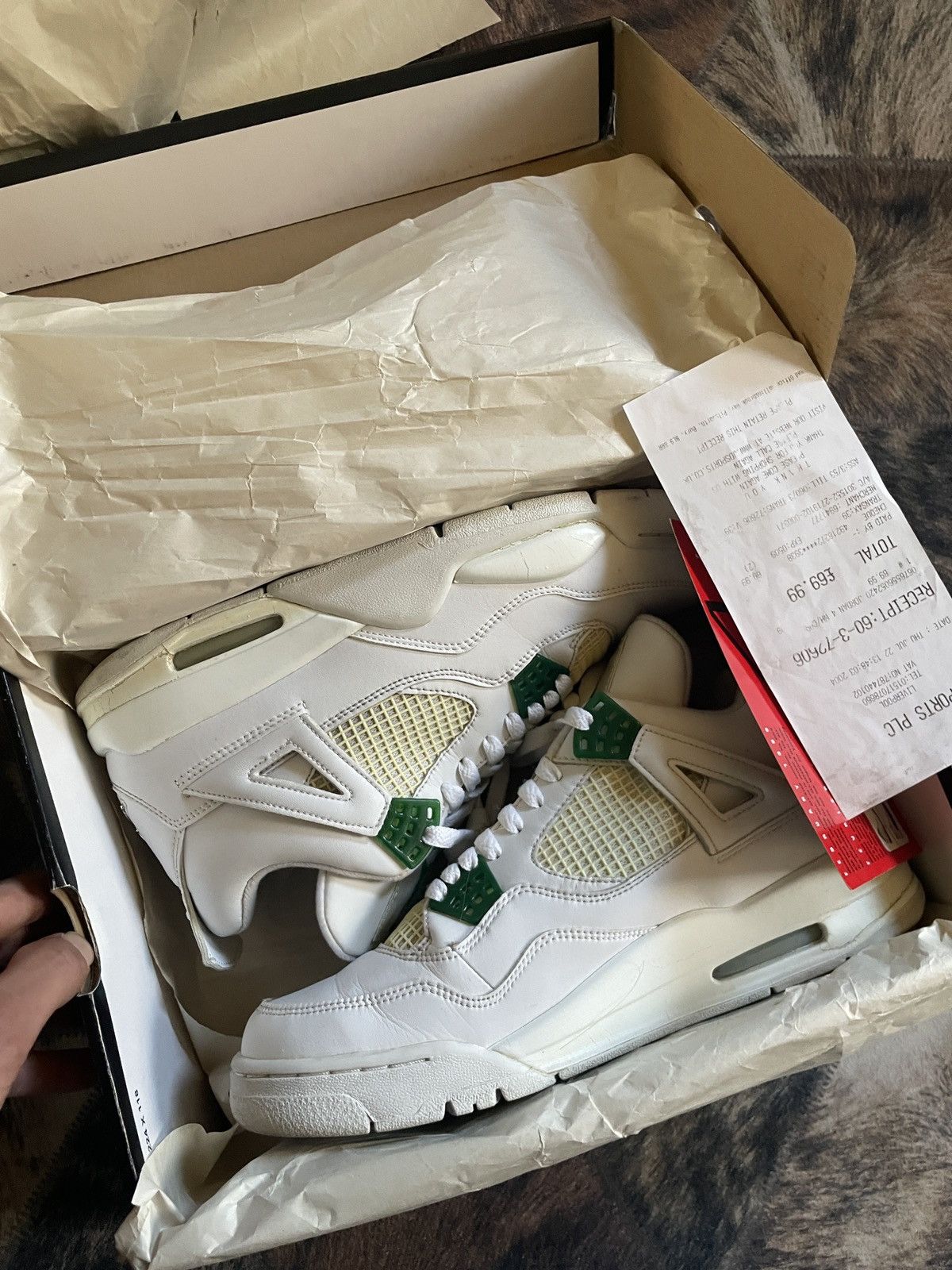 Jordan Brand Nike air jordan 4 retro classic green 2004 OG 44 1 3 5 maya Size US 10 / EU 43 - 1 Thumbnail