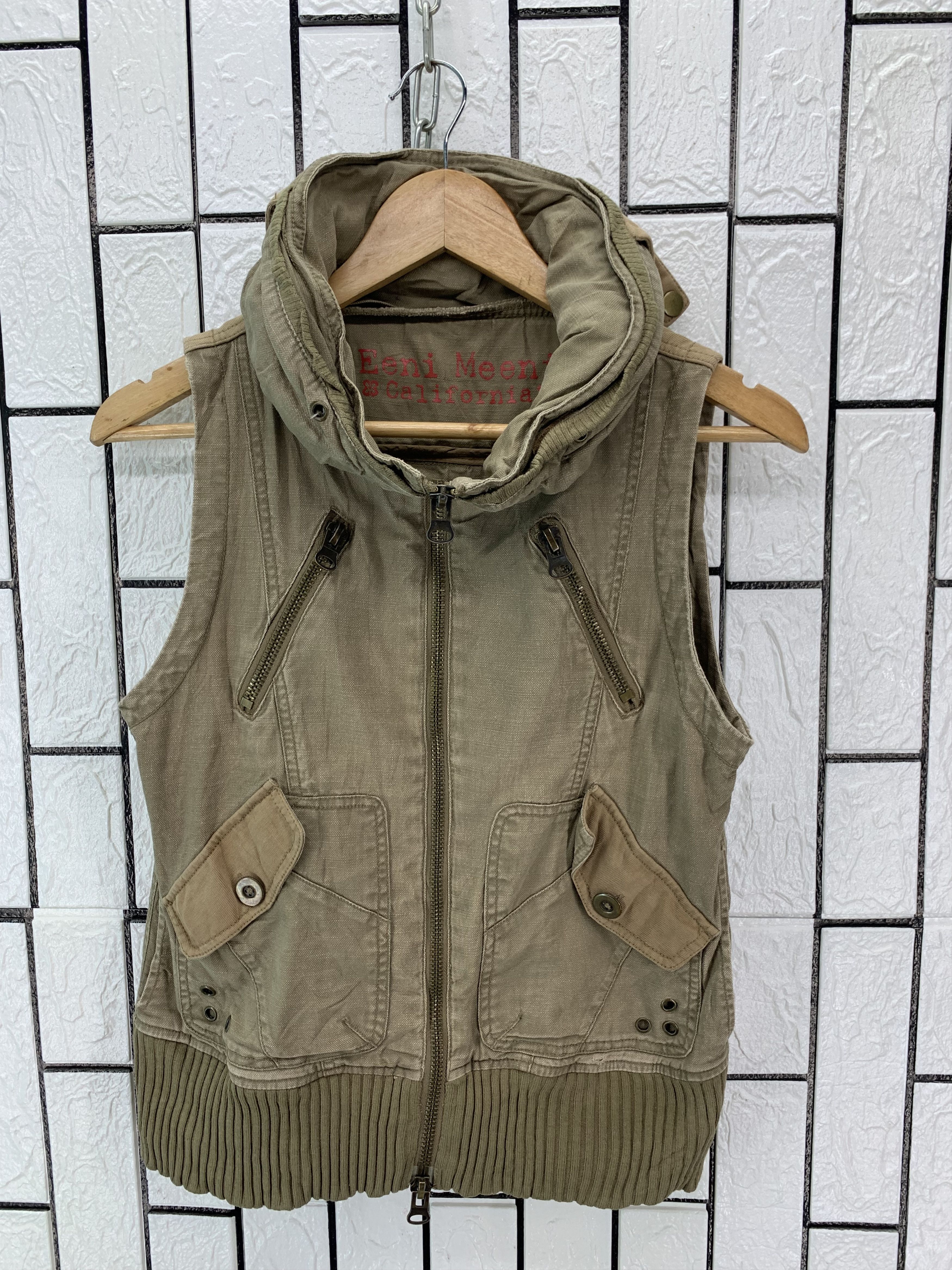 Japanese Brand × Vintage Vintage Denim Hooded Vest Neck Size S / US 4 / IT 40 - 1 Thumbnail