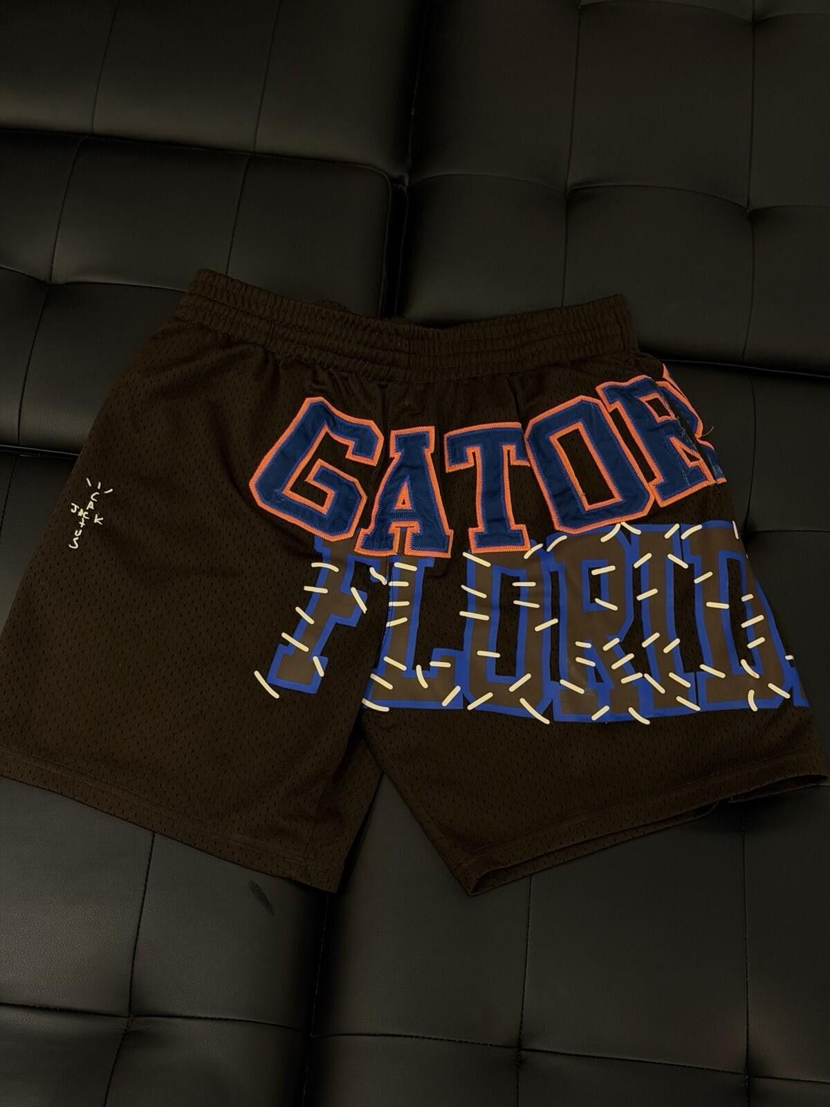 Mitchell & Ness Travis Scott x Mitchell & Ness - Brown Shorts - Men's Large Size US 34 / EU 50 - 2 Thumbnail