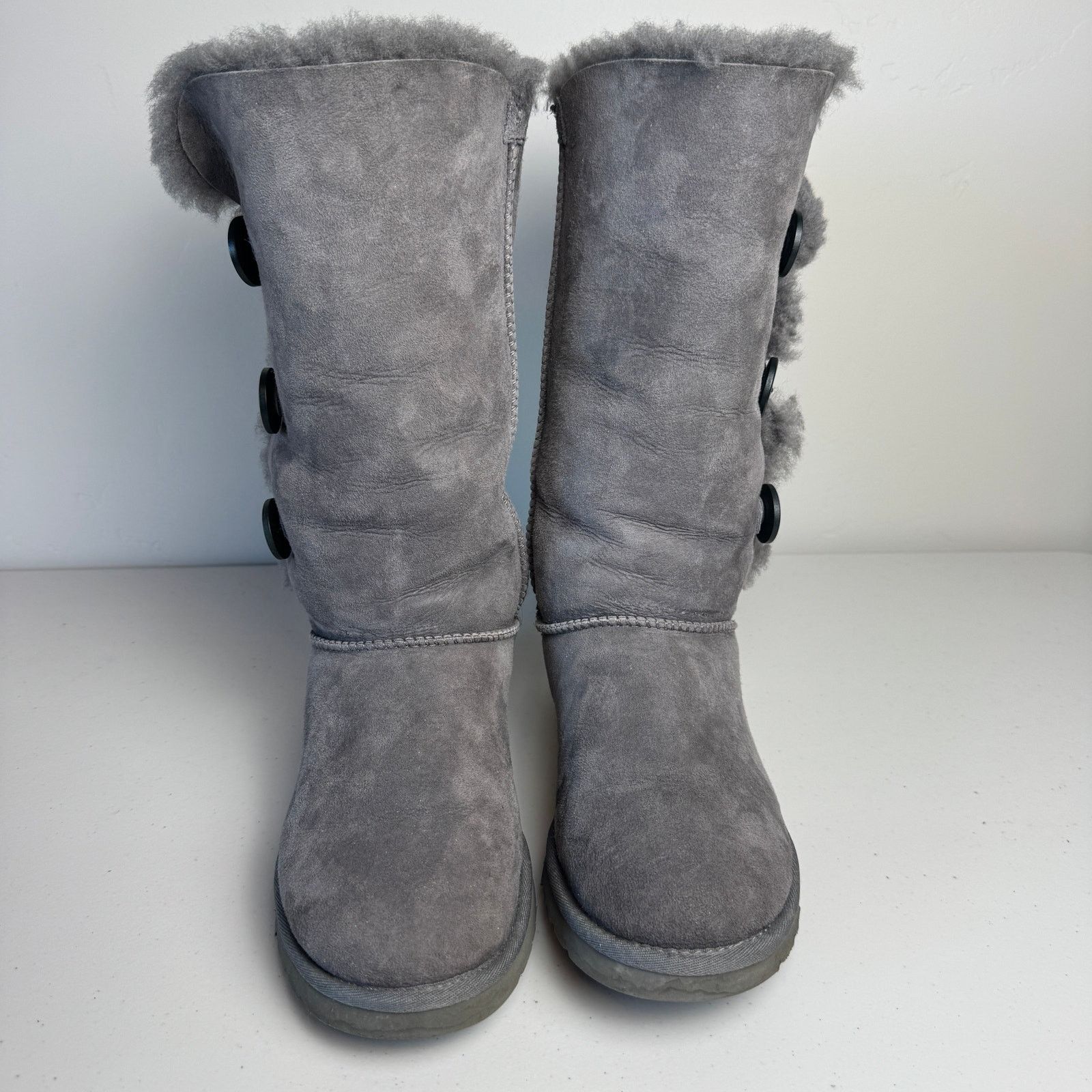 Ugg UGG Bailey Button Triplet Tall Boots Women's Size 8 Grey Size US 8 / IT 38 - 3 Thumbnail