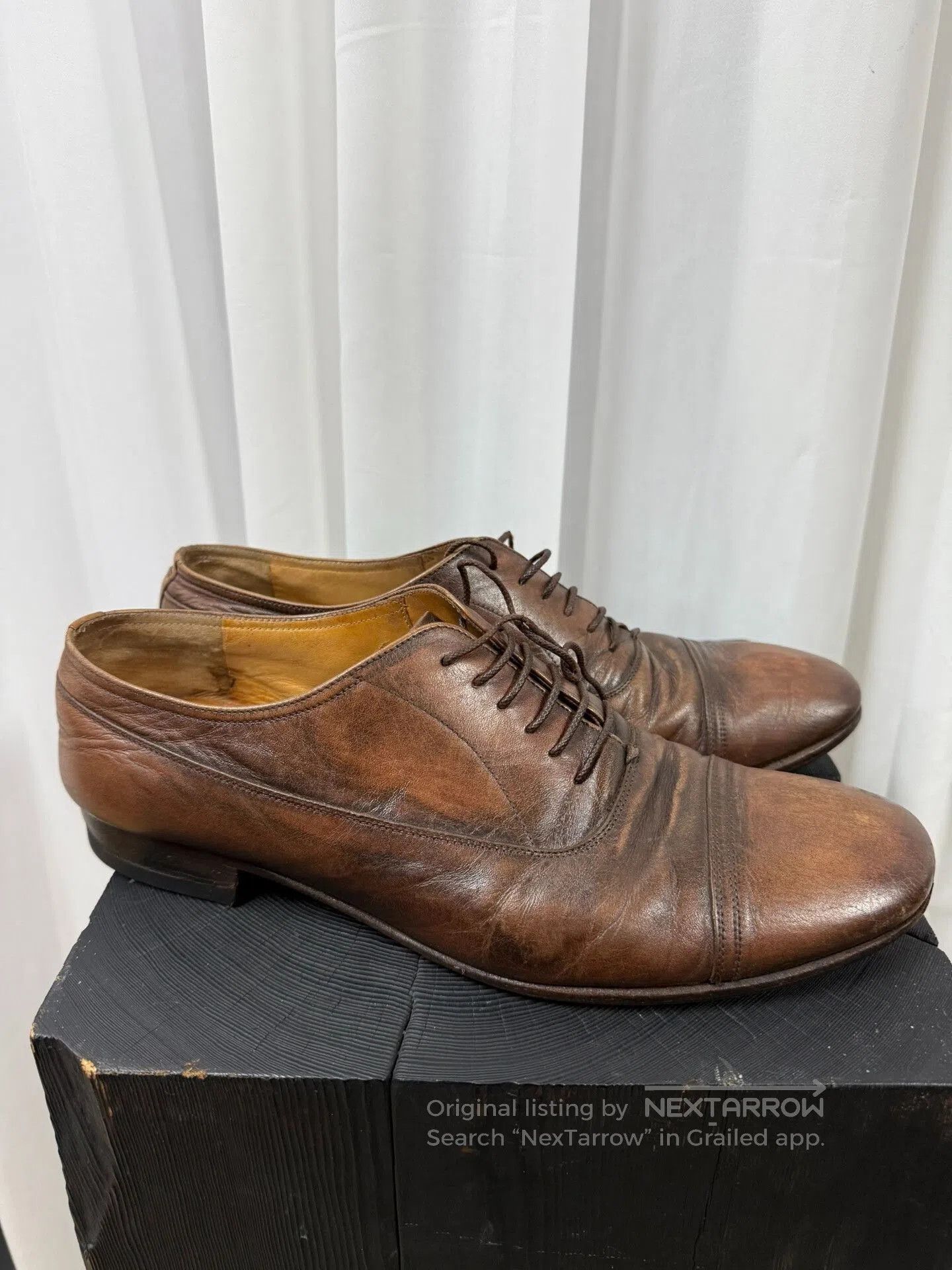 Maison Margiela Brown Derby Shoes.