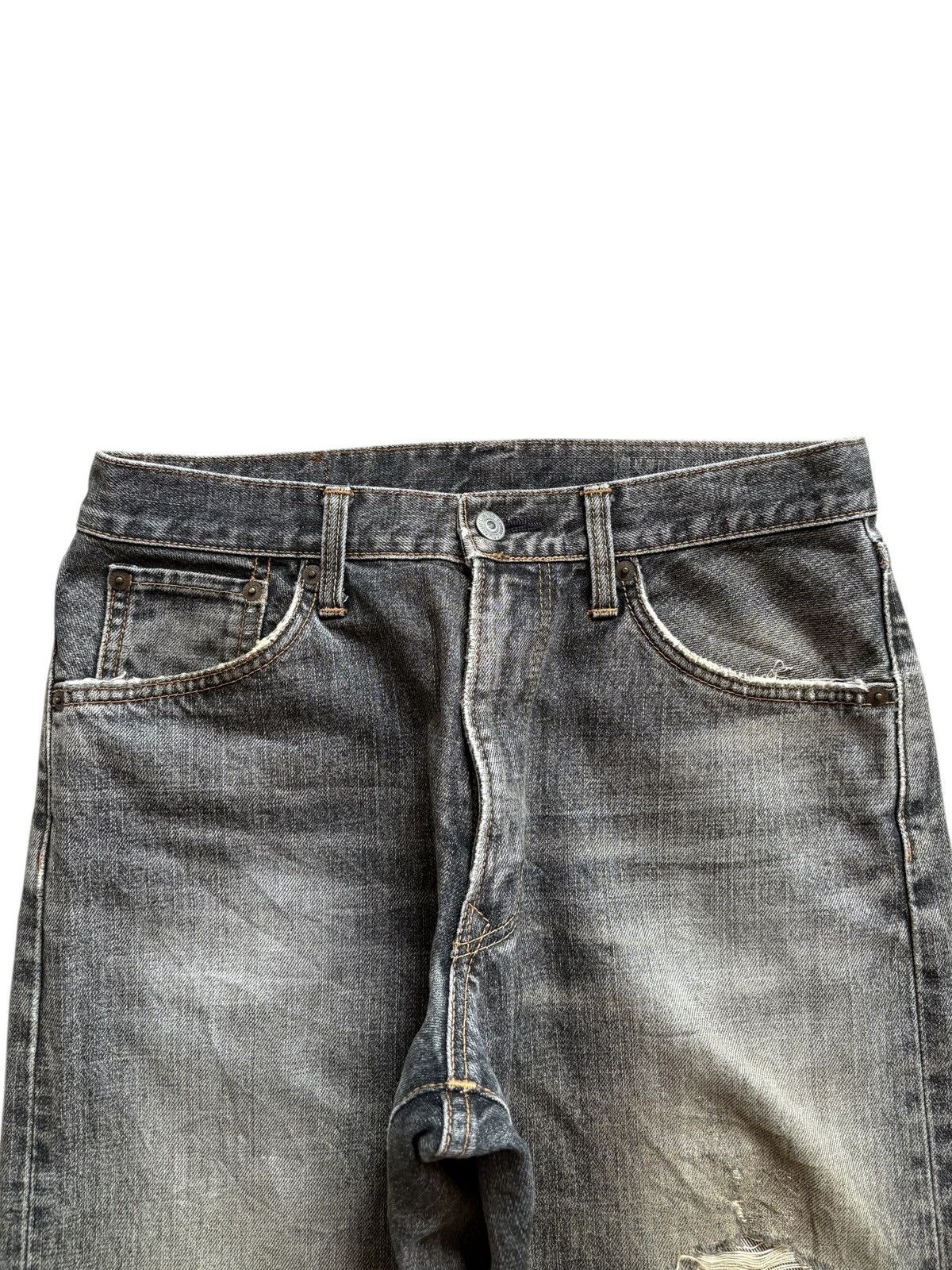 Edwin × Japanese Brand × Kapital Exclusive Vintage Edwin Mud Wash Distressed Rip Baggy Jean Size US 30 / EU 46 - 4 Thumbnail