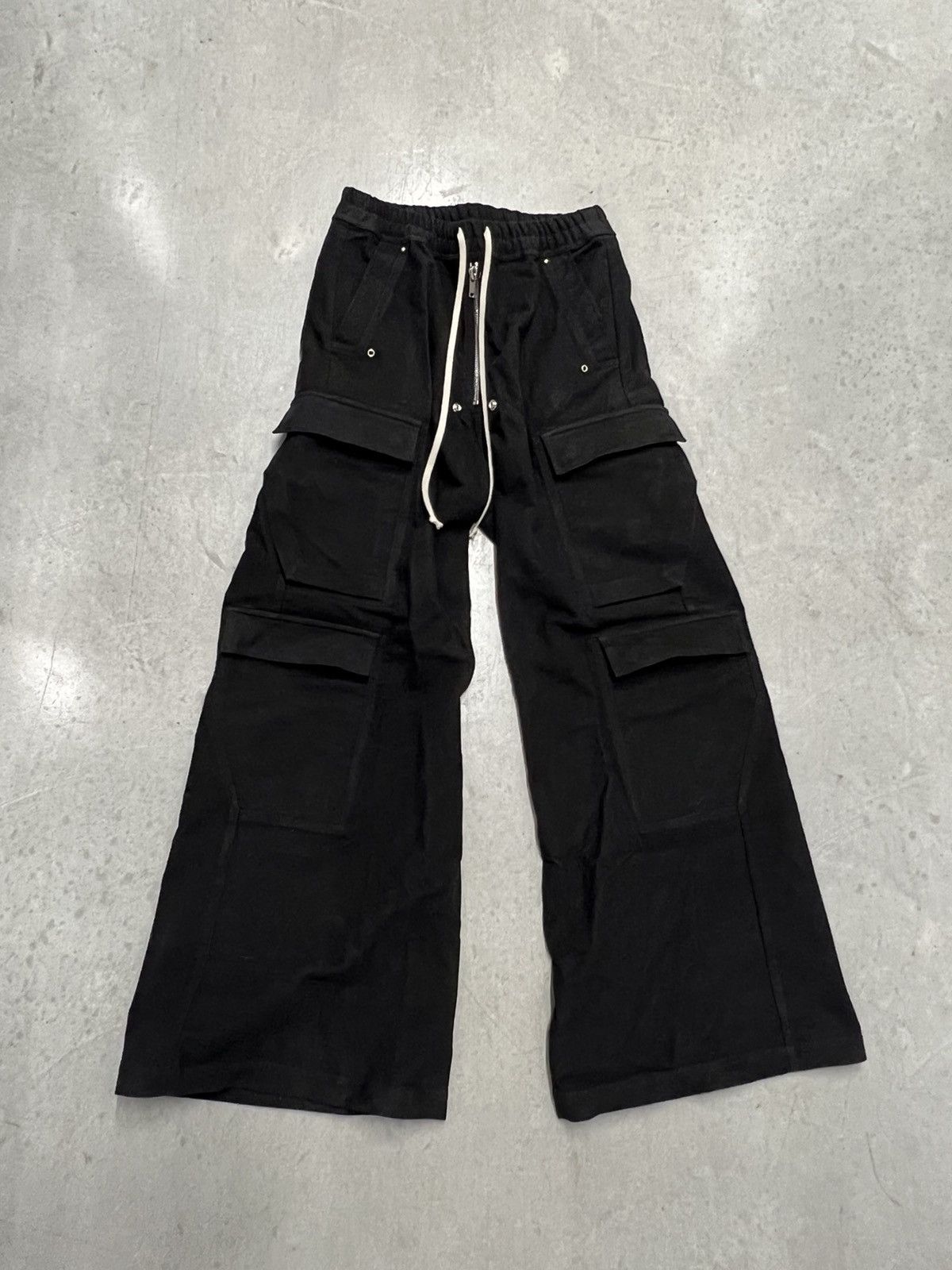 image of Rick Owens Luxor Fw/23 Double Bela Cargos in Black, Men's (Size 34)