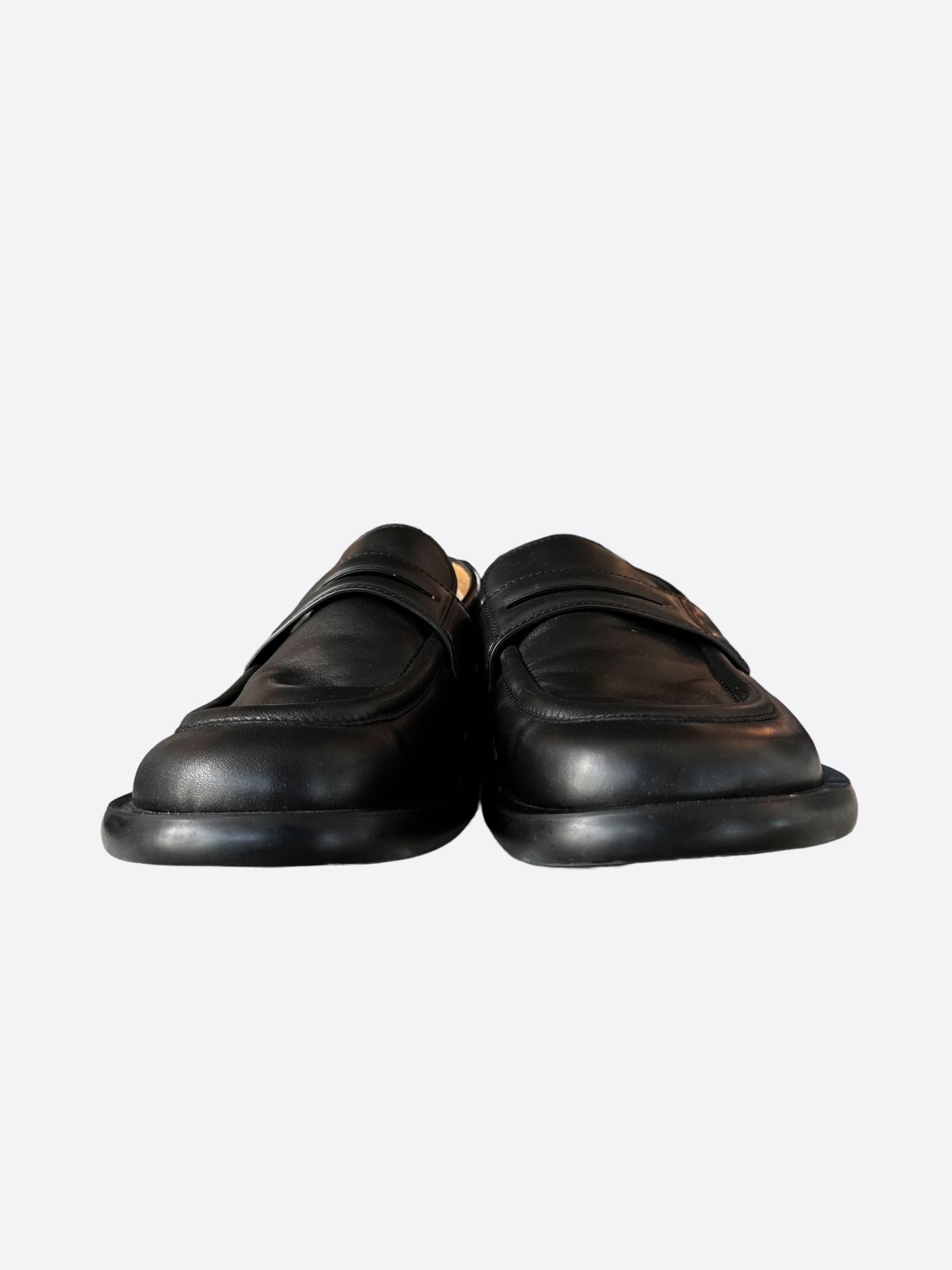 Louis Vuitton Louis Vuitton Black & Silver Logo Dandy Loafers Size US 11 / EU 44 - 2 Thumbnail