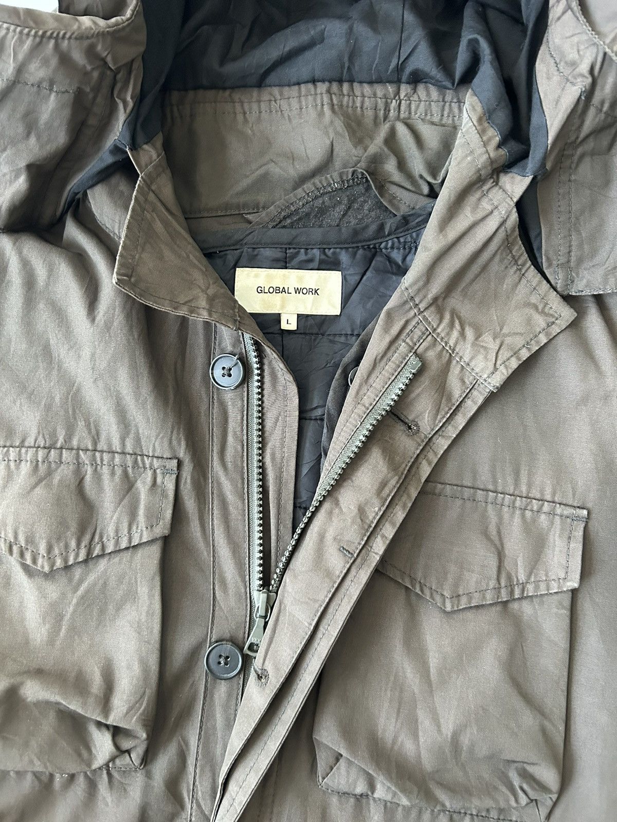 Japanese Brand GLOBAL WORK Multi Pocket Parka Jacket + Gorpcore Style Size US L / EU 52-54 / 3 - 5 Thumbnail