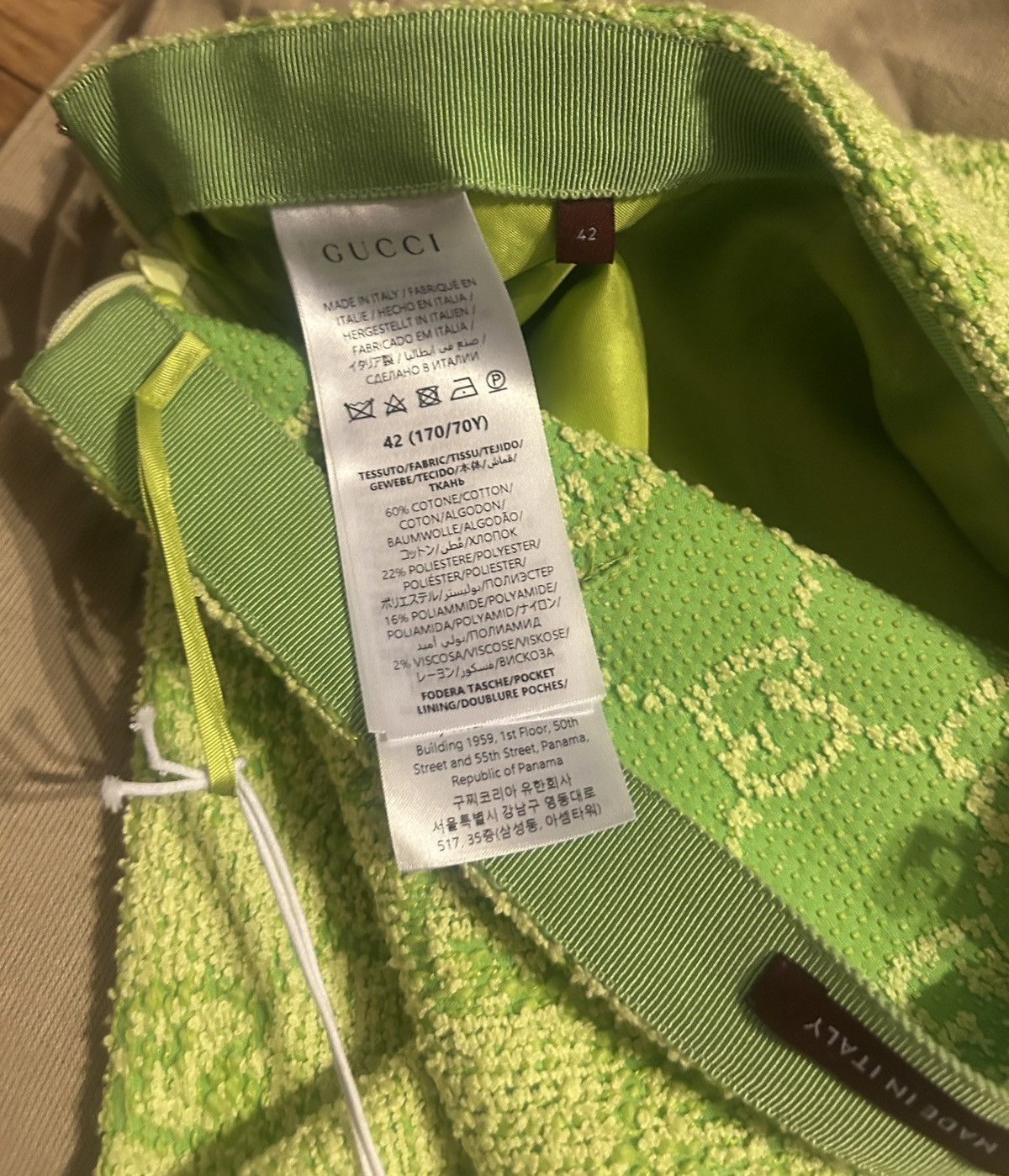 Gucci Gucci GG Boucle Cotton Blend Skirt Lime Green size IT 42 Size M / US 6-8 / IT 42-44 - 9 Thumbnail