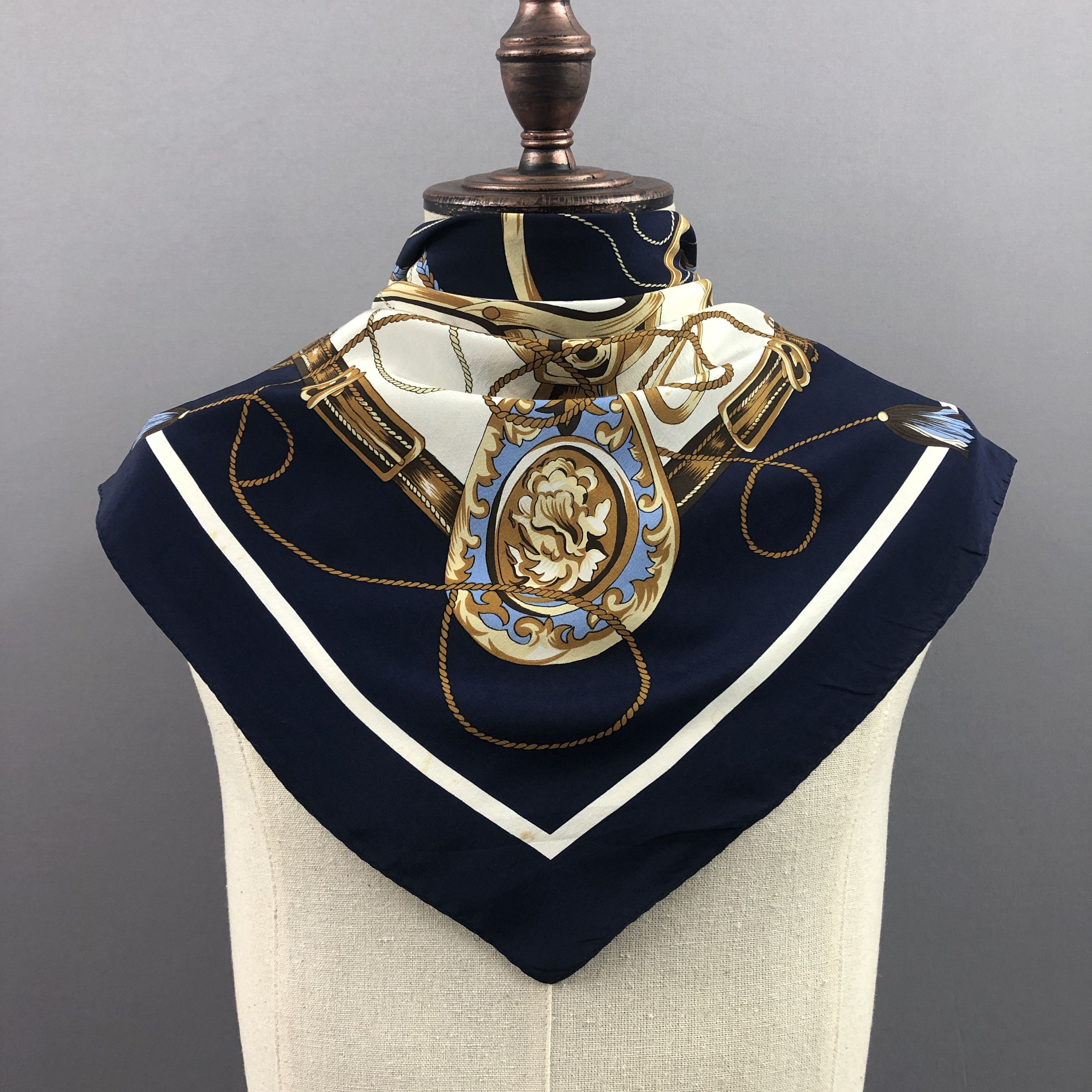 Other × Vintage Vintage SILK Scarf Twill Stole Wraps Scarves Size ONE SIZE - 2 Thumbnail
