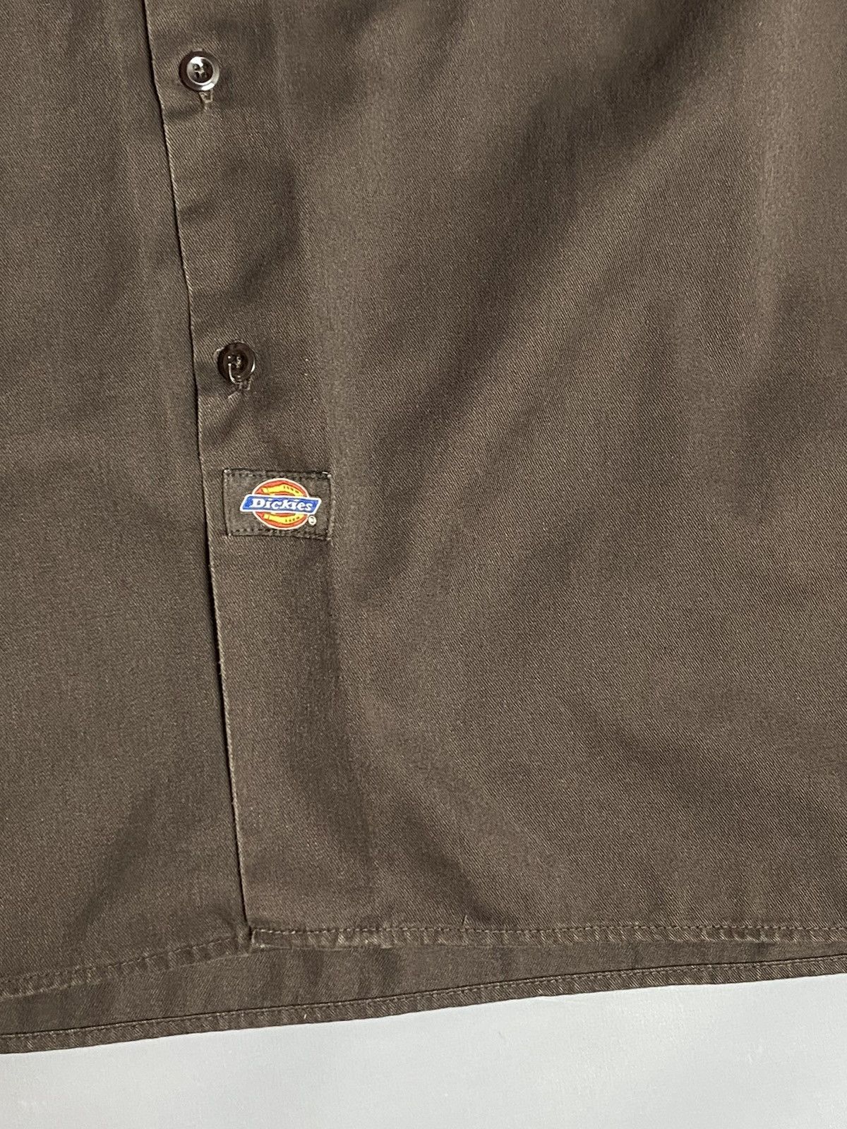 Dickies Vtg Dickies Work Faded Shirt Long Sleeve Brown/Khaki Size XL Size US XL / EU 56 / 4 - 9 Thumbnail