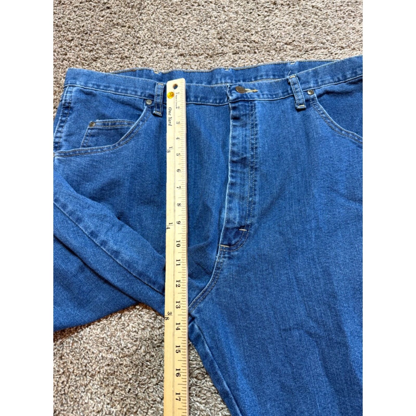 Wrangler Wrangler Rugged Wear Jeans Bootcut Men 42 Blue Denim 42X32 Cotton Blend 5-Pocket Stretch Relaxed M Size US 42 / EU 58 - 6 Thumbnail