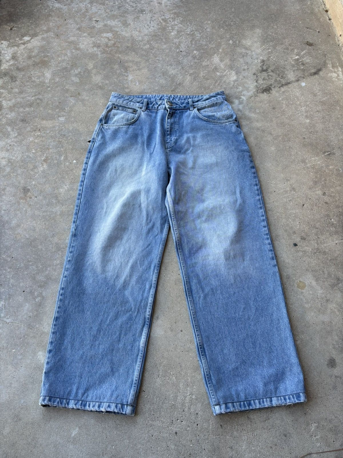 Derschutze Dershutze yasmin v3 Light Blue Baggy Denim Size US 32 / EU 48 - 2 Thumbnail