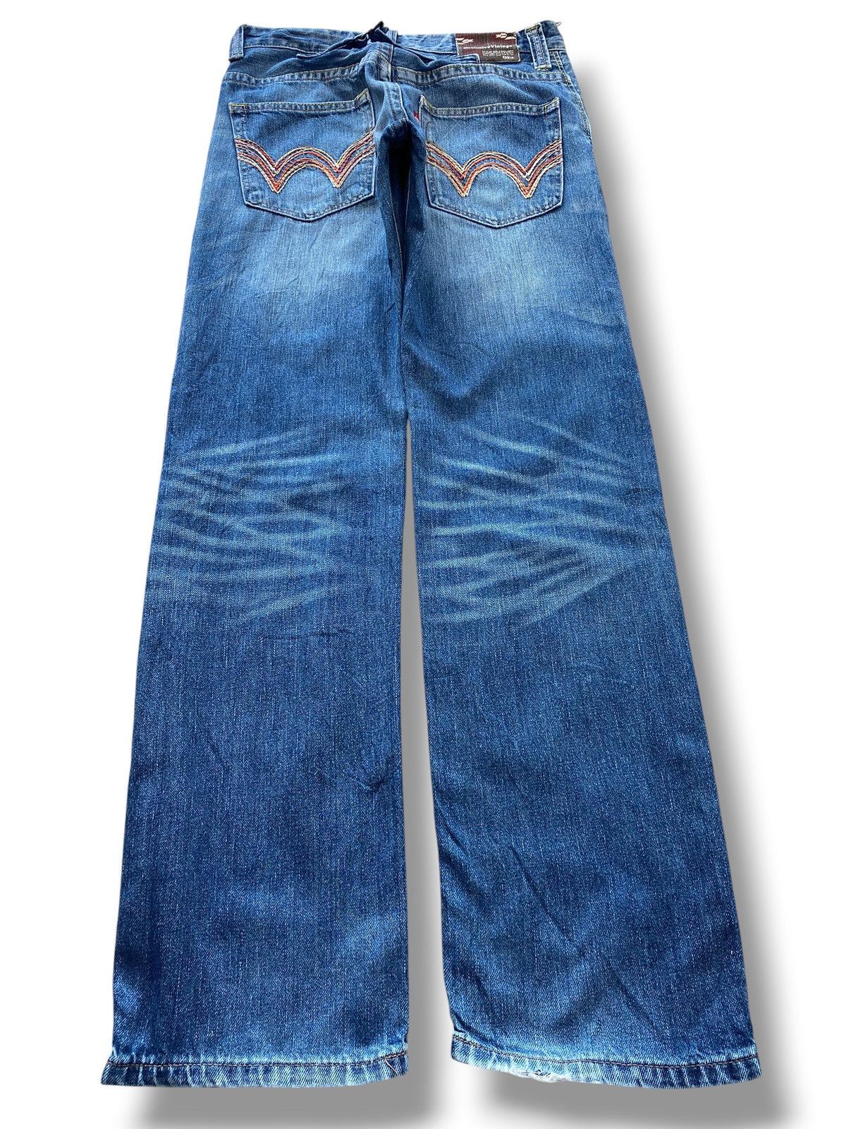 Edwin Edwin Vintage Blue Wash Ripped Style Straight Leg Jeans Size US 29 - 3 Thumbnail