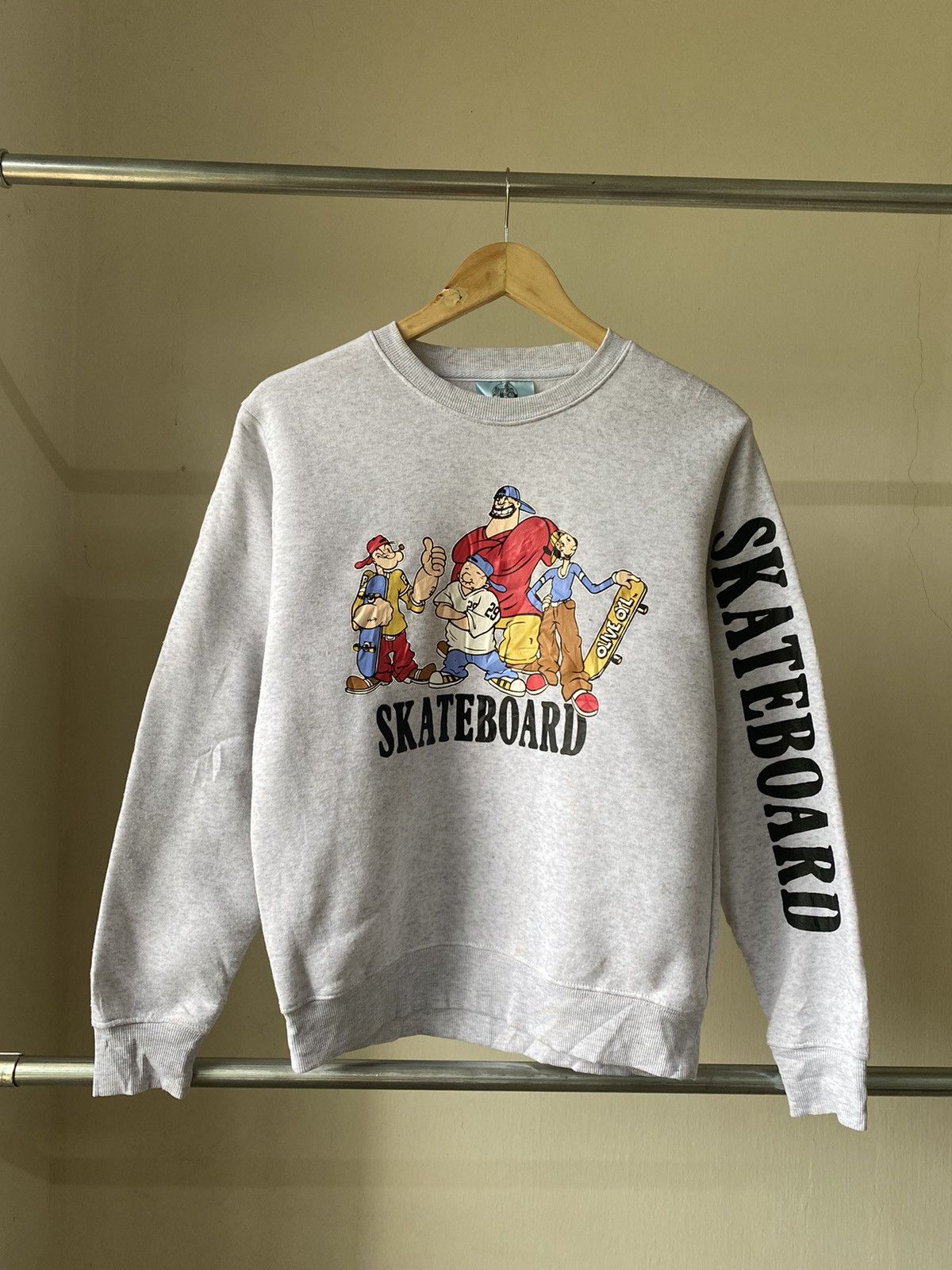 JNCO POPEYE SKATEBOARD SWEATSHIRT SKATE STREETWEAR Size US M / EU 48-50 / 2 - 2 Thumbnail