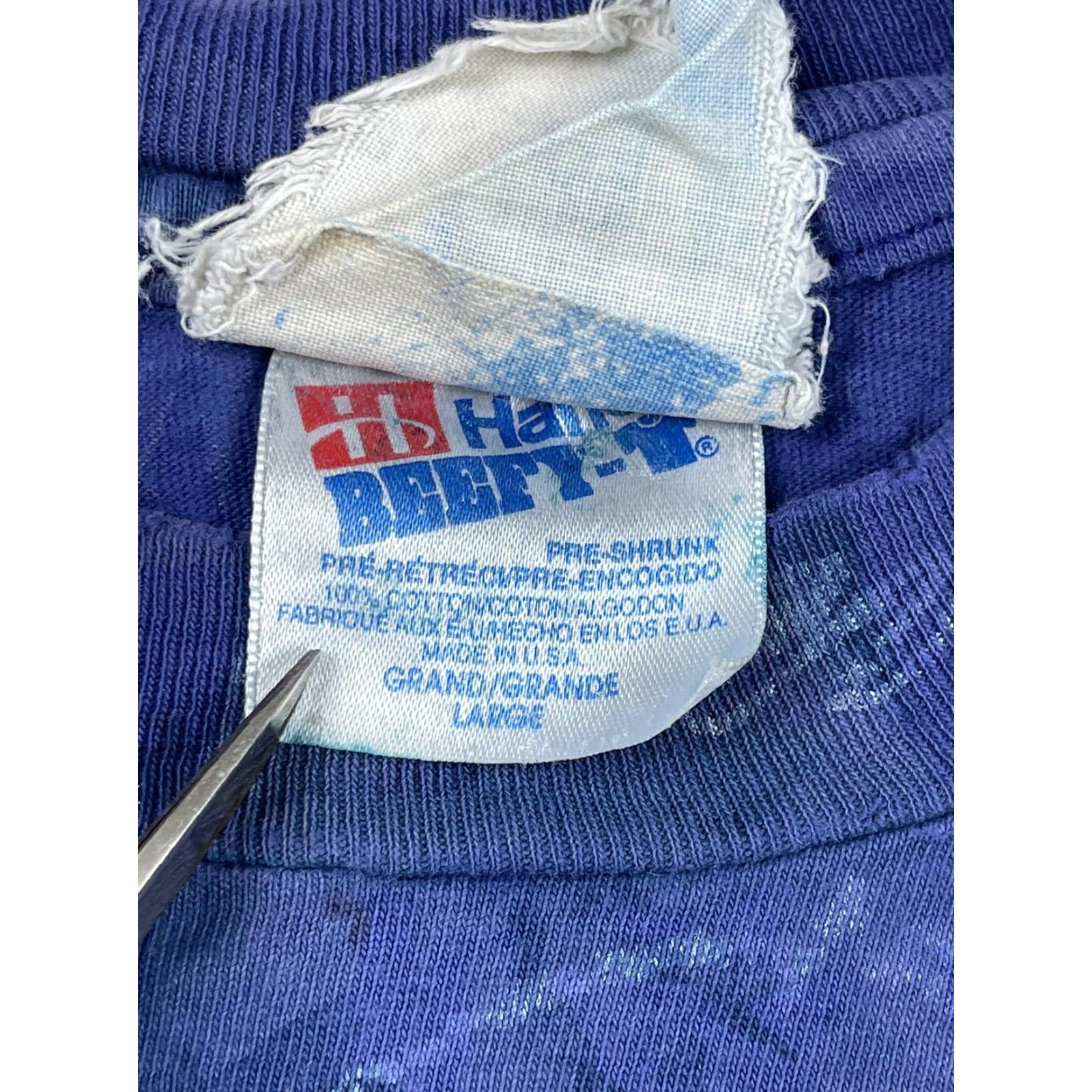 Hanes VINTAGE Hanes T Shirt Sz L All Over Print Grand Canyon Aztec USA AOP Tour Nature 90s Blue Mens Size US L / EU 52-54 / 3 - 5 Thumbnail