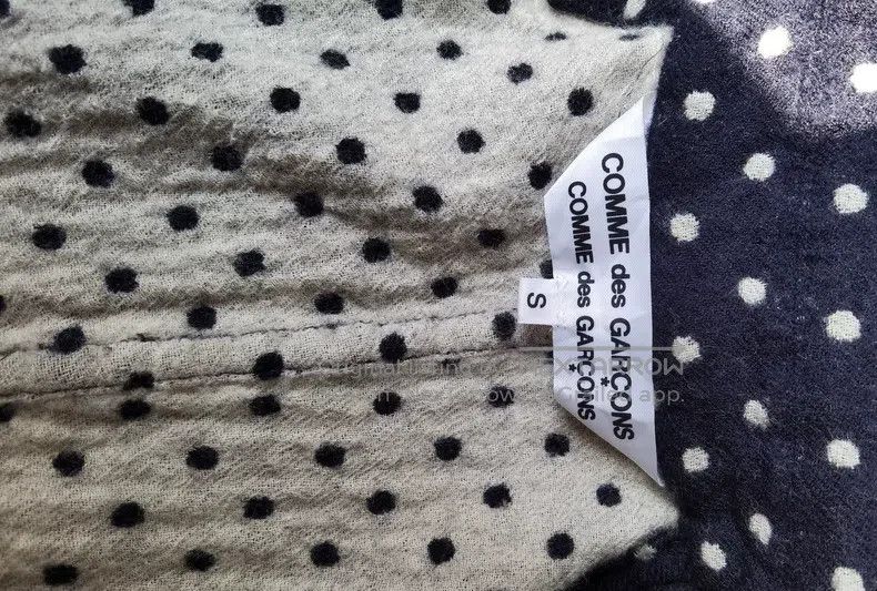 Comme des Garcons Comme des Garcons Black and blue polka dot wool coat Size S / US 4 / IT 40 - 4 Thumbnail