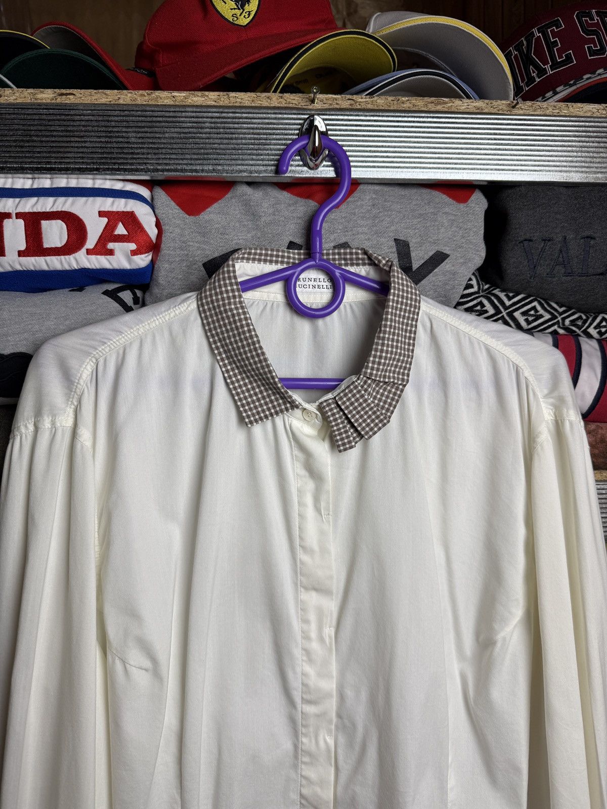 Brunello Cucinelli Brunello Cucinelli Shirt Luxury White Baggy Fit Blouse Size L / US 10 / IT 46 - 3 Thumbnail
