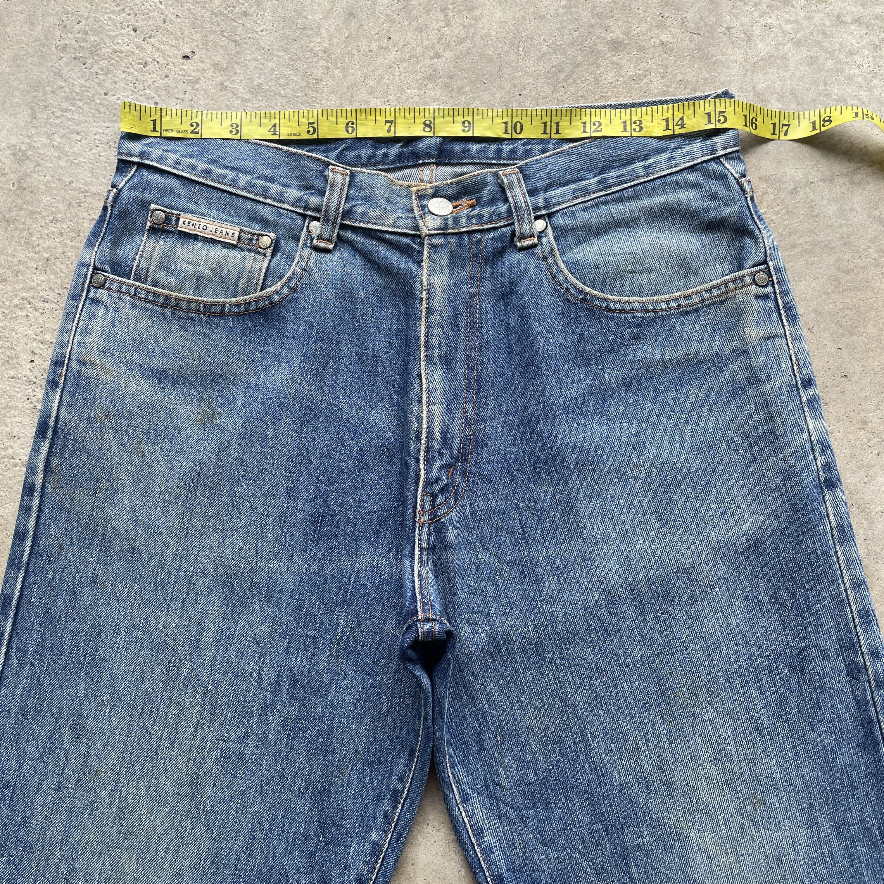 Japanese Brand × Kenzo VINTAGE KENZO DENIM FADED PANTS JEANS W31x29.5 Size US 31 - 6 Thumbnail
