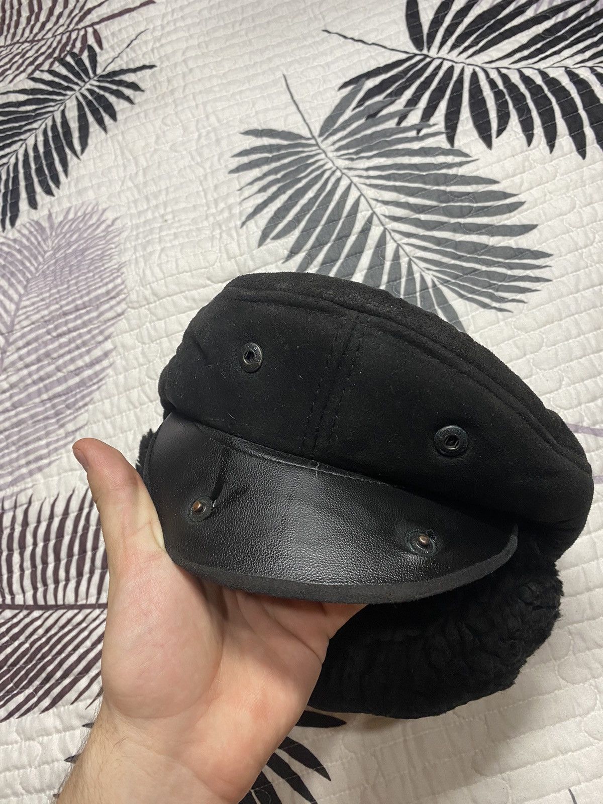 If Six Was Nine Black fur archive Suede Flat Newsboy Baker Boy Cabbie Cap Size ONE SIZE - 10 Thumbnail